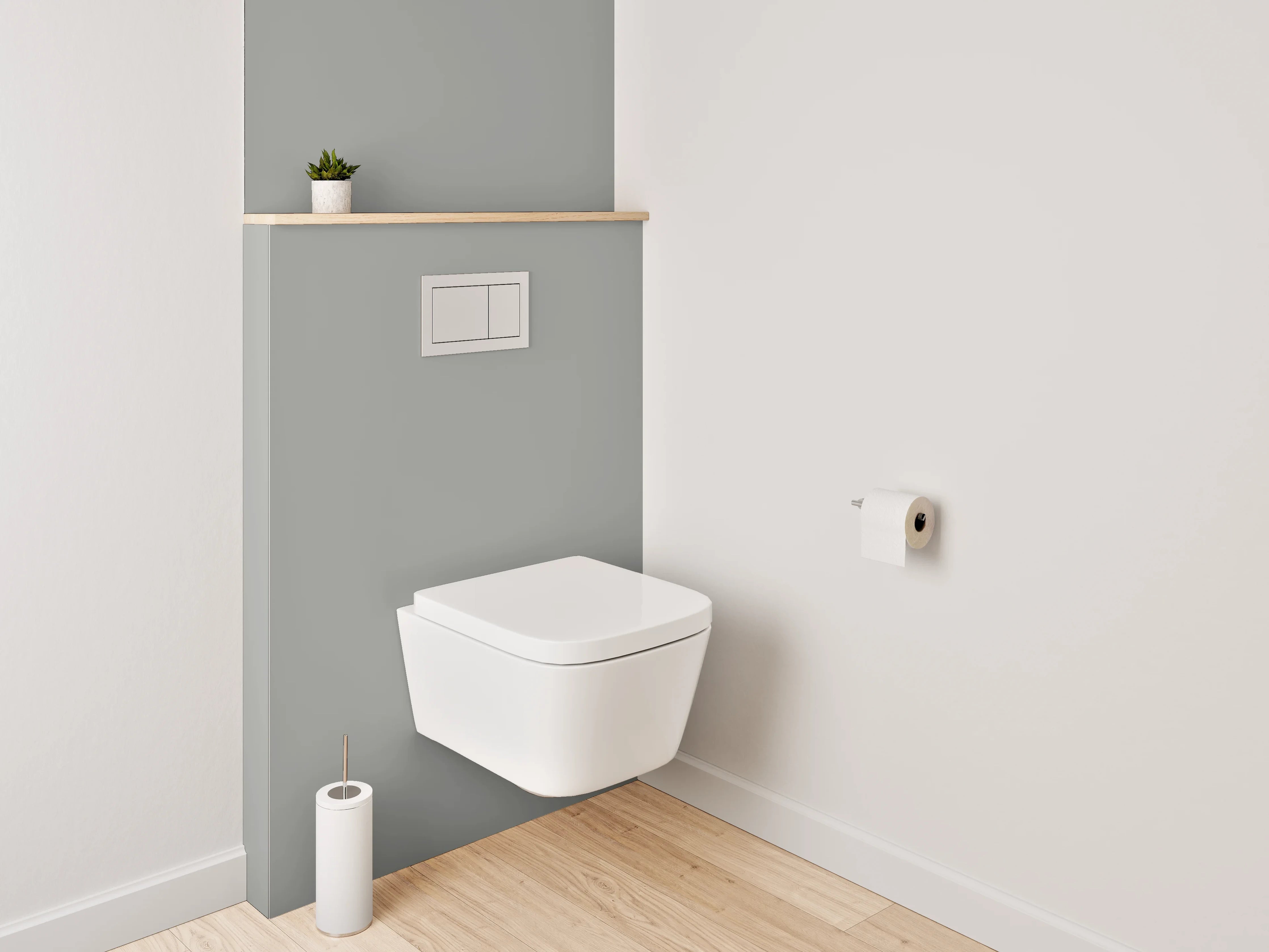 WC-Rückwand - RAL 9007 Graualuminium