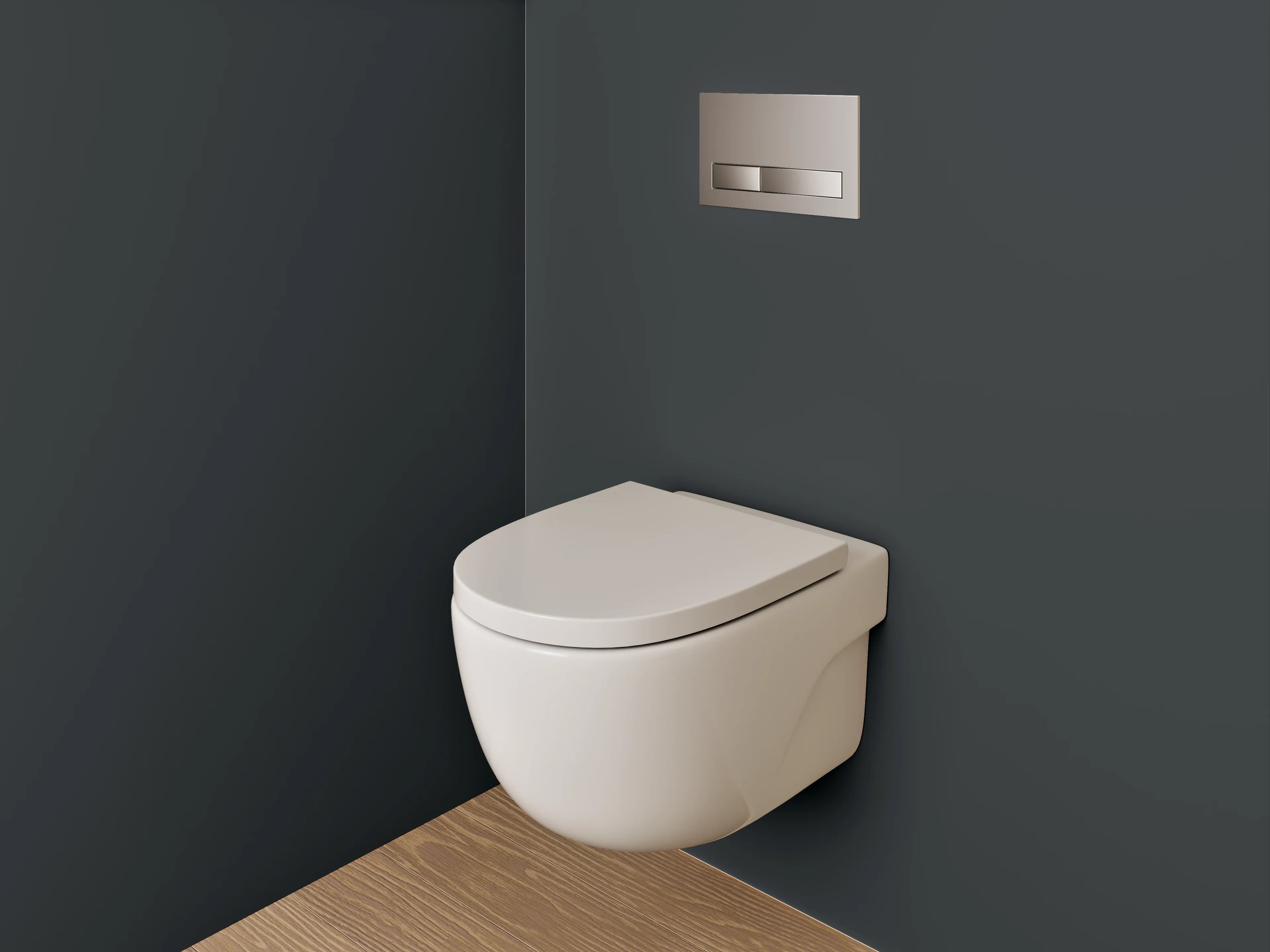 WC-Rückwand - RAL 9011 Graphitschwarz