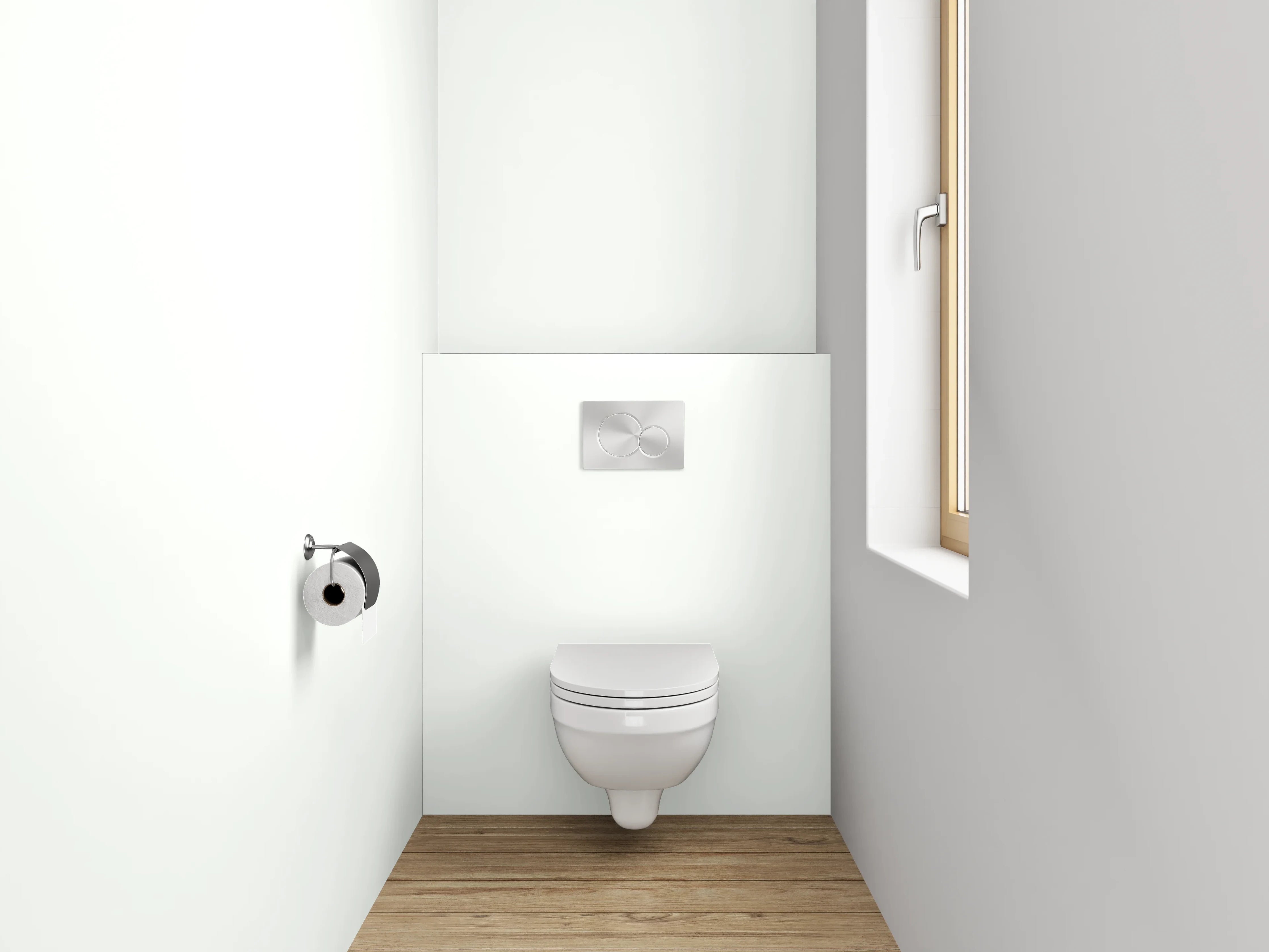 WC-Rückwand - RAL 9016 Verkehrsweiß