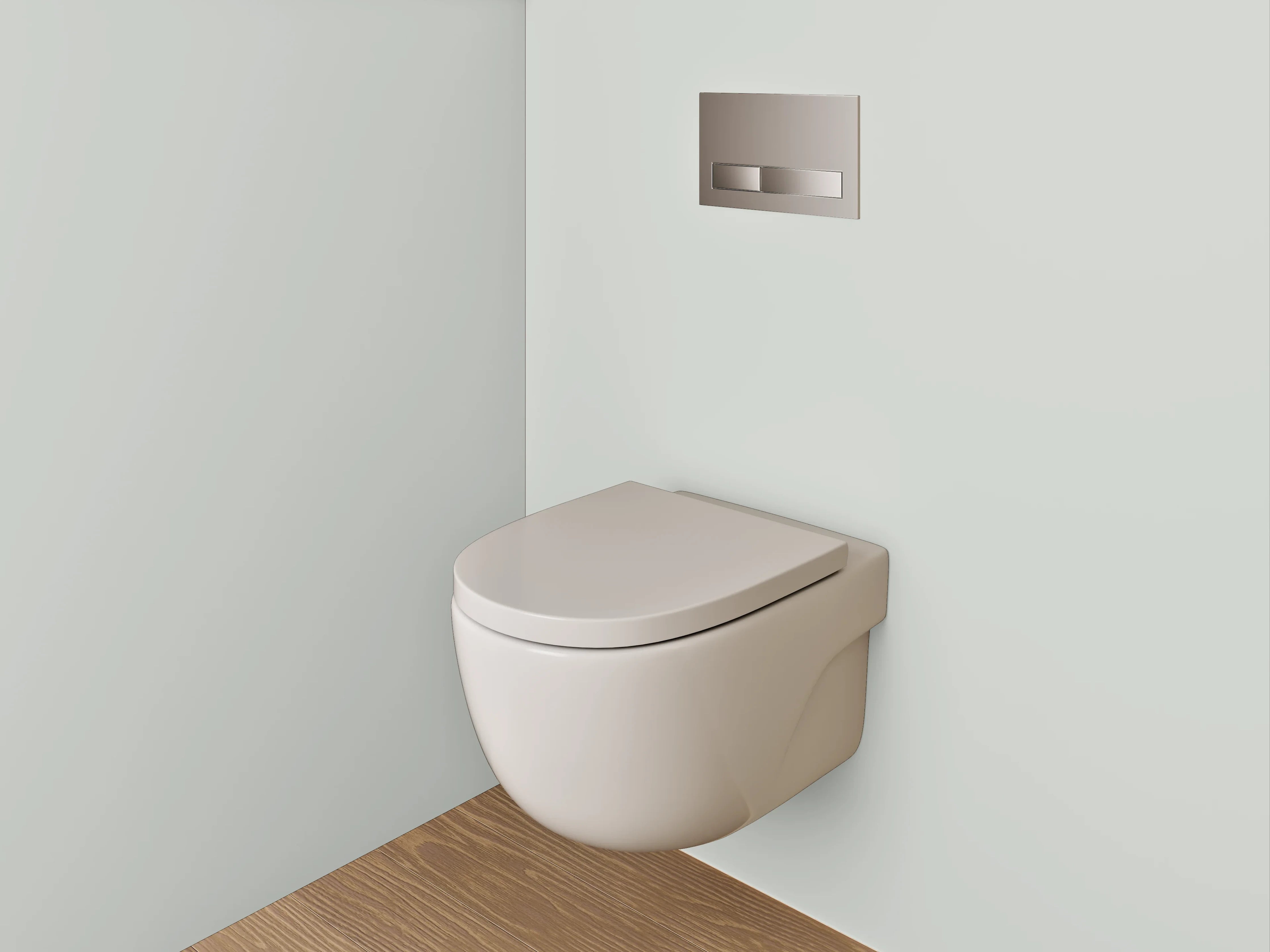 WC-Rückwand - RAL 9018 Papyrusweiß.