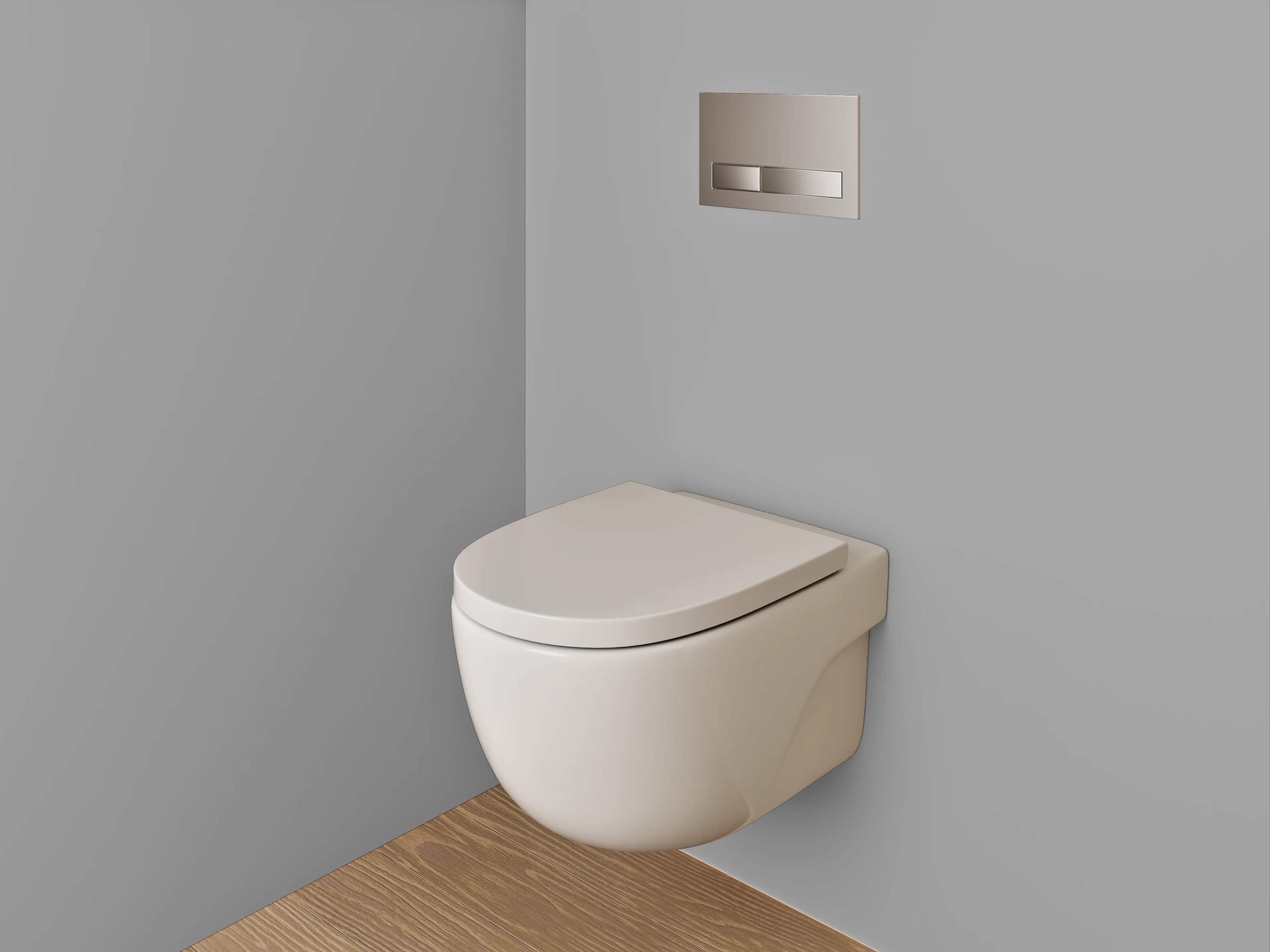 WC-Rückwand - RAL 9022 Perladusilbergrau