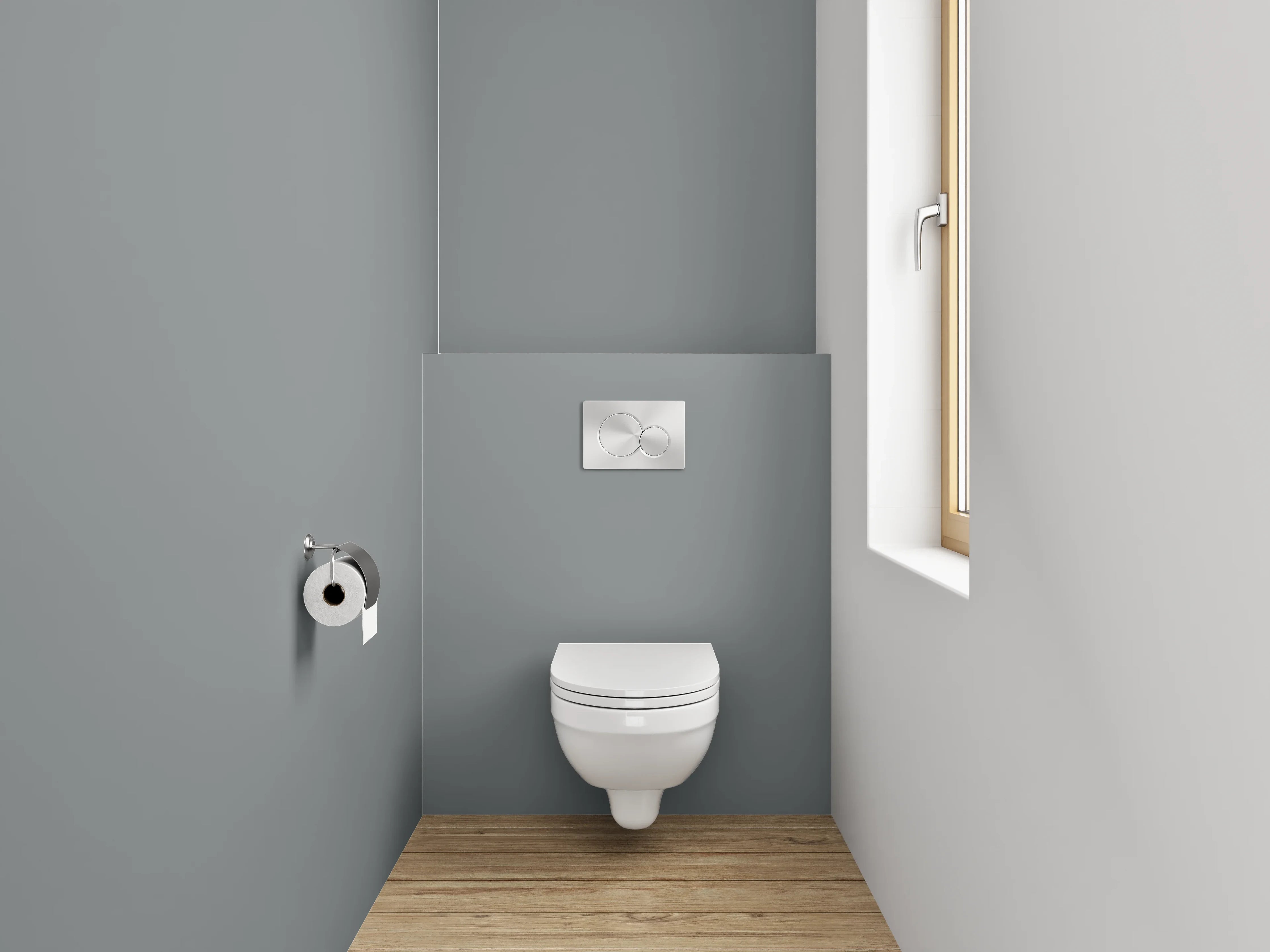 WC-Rückwand - RAL 9023 Perldunkelgrau