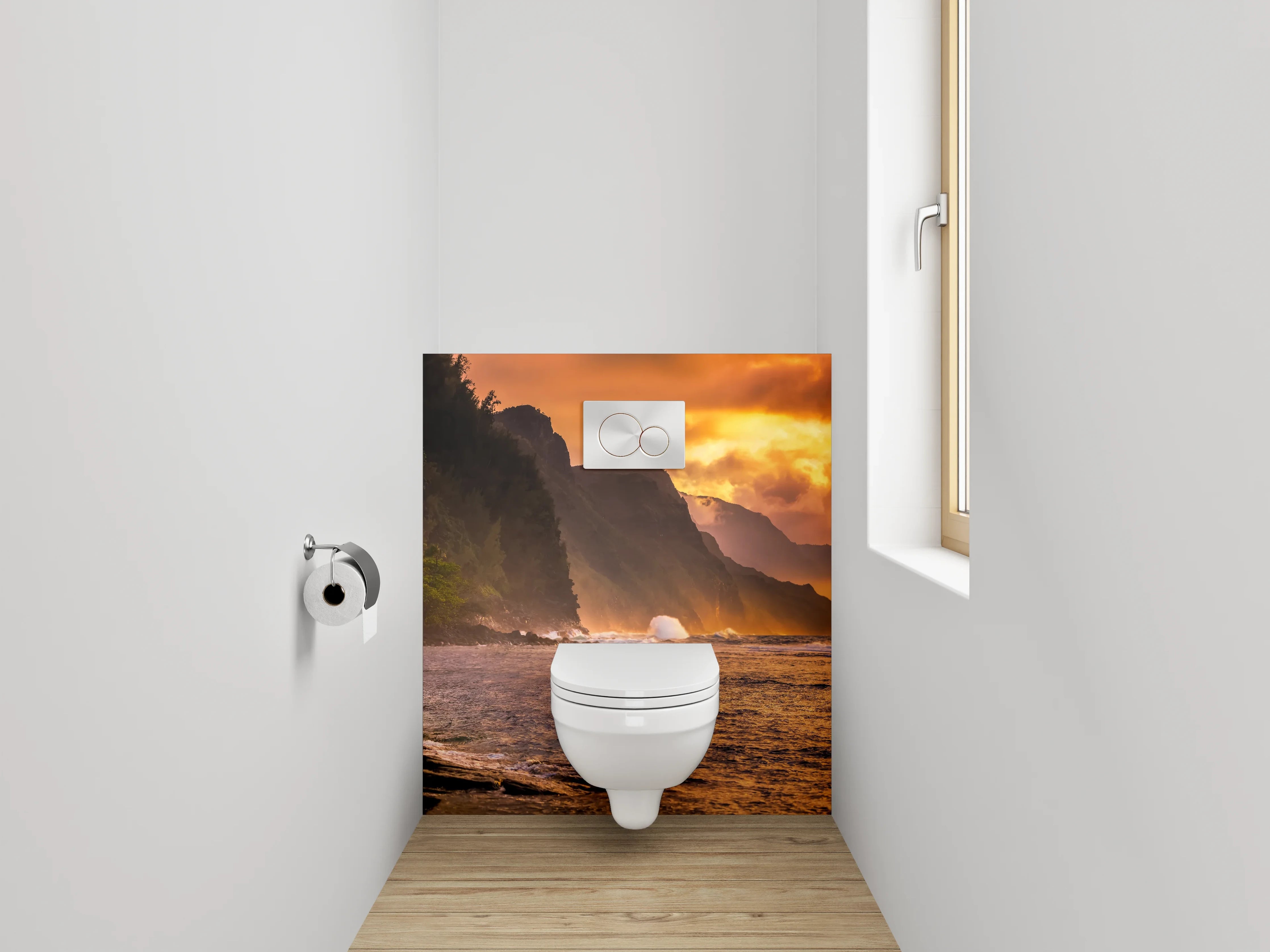 WC-Rückwand - Romantische Strandhochzeit im Sonnenuntergang