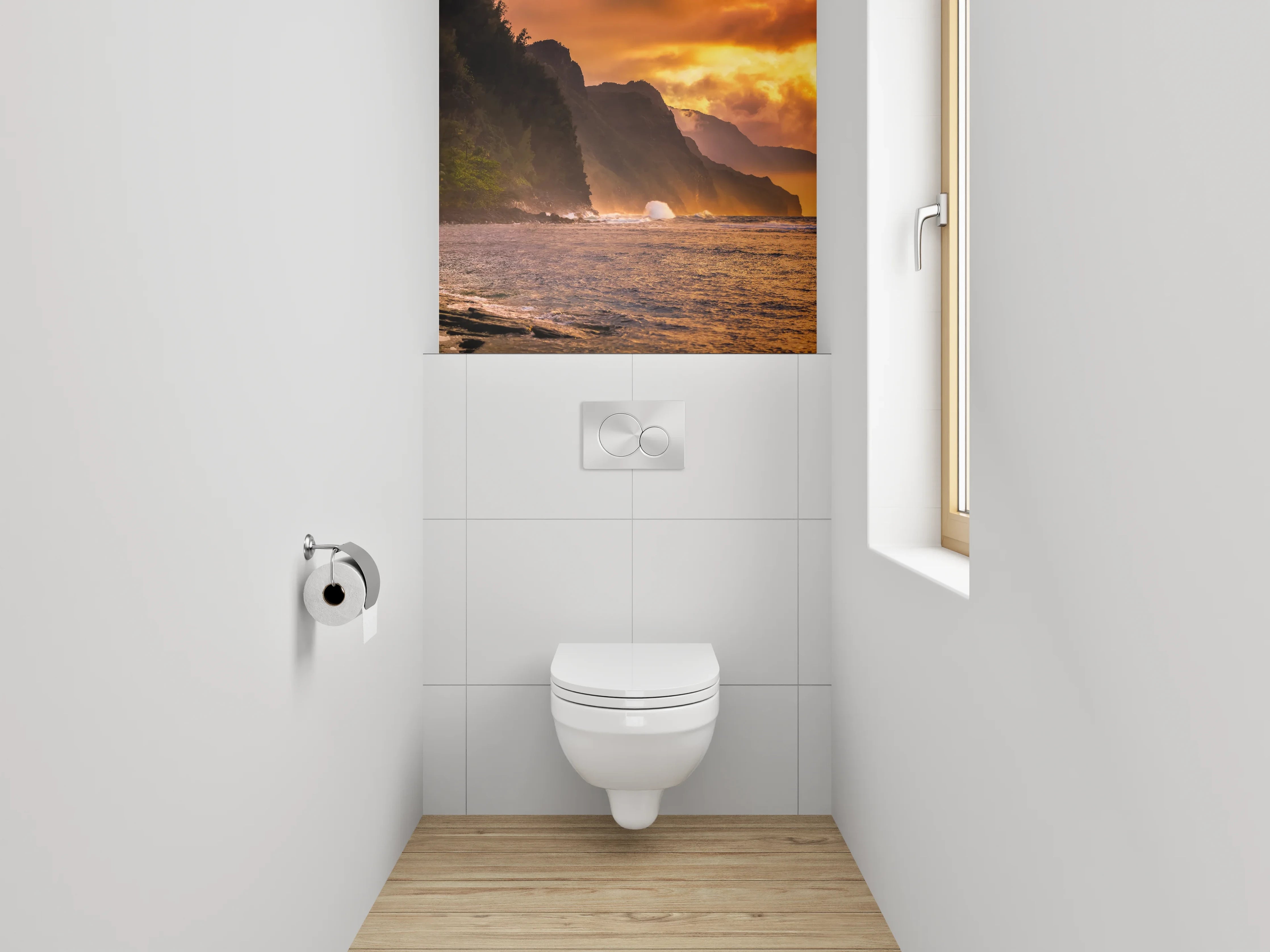 WC-Rückwand - Romantische Strandhochzeit im Sonnenuntergang