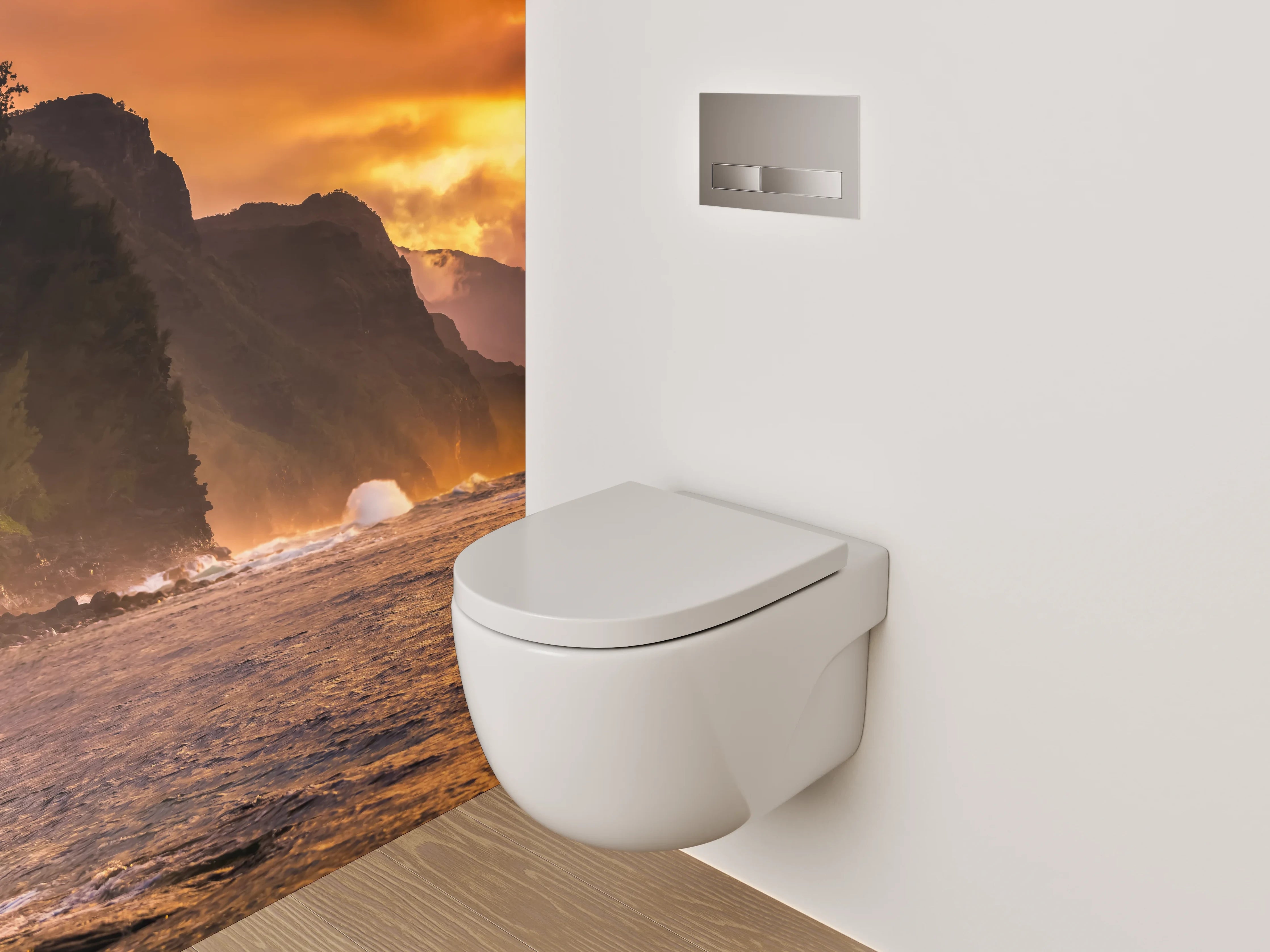 WC-Rückwand - Romantische Strandhochzeit im Sonnenuntergang