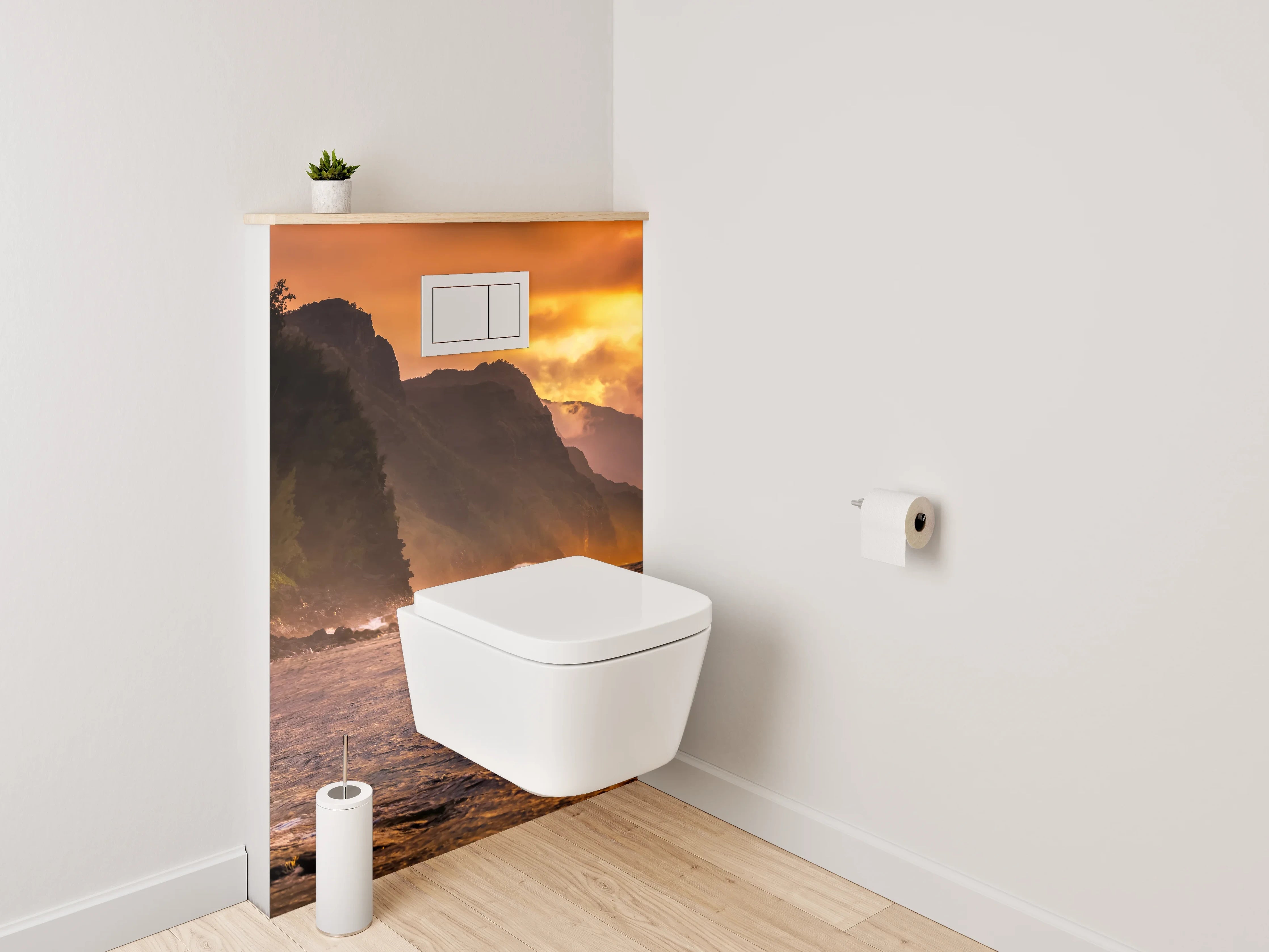 WC-Rückwand - Romantische Strandhochzeit im Sonnenuntergang