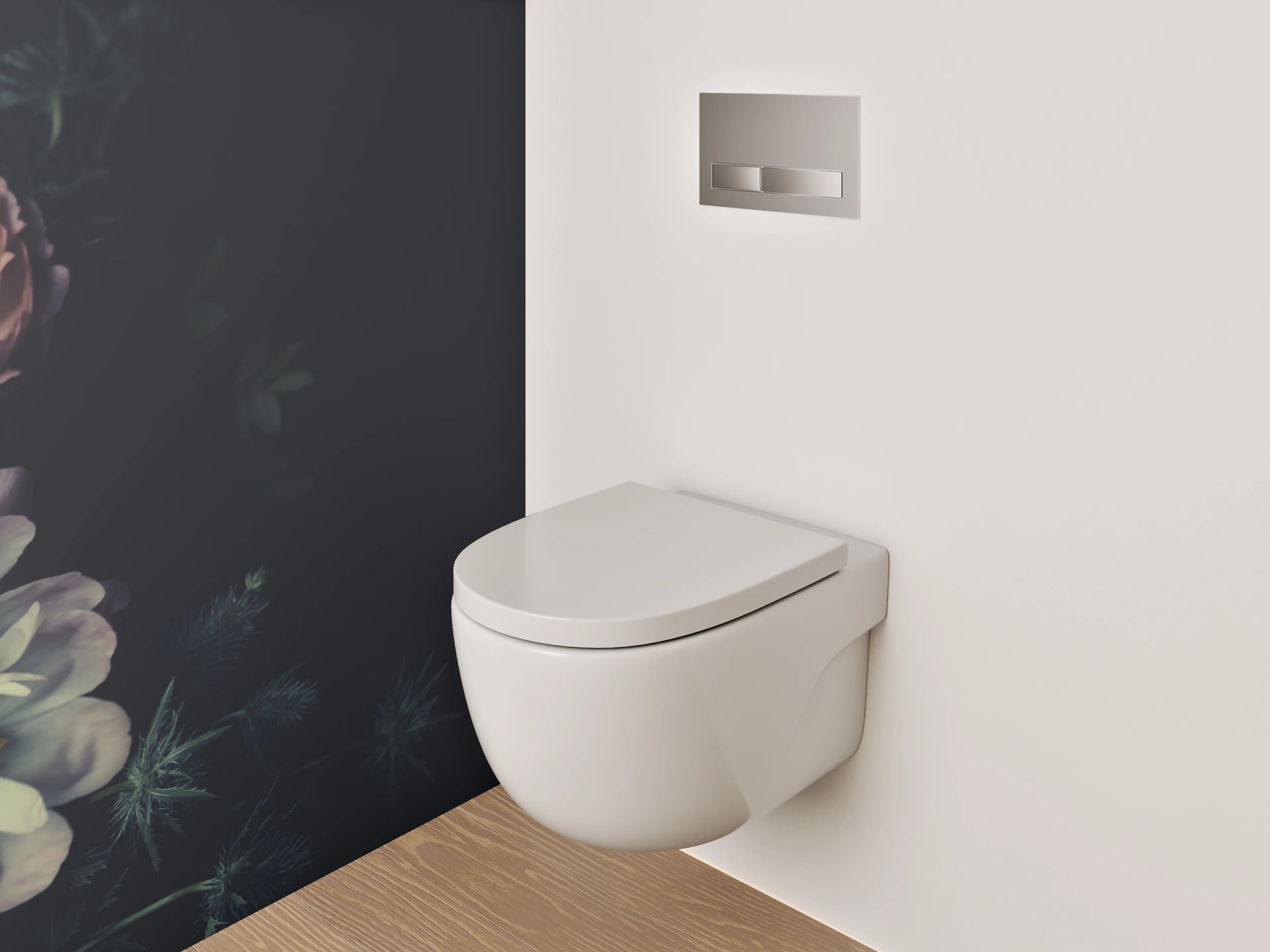WC-Rückwand - Romantische Vintage Pfingstrosen Blumen