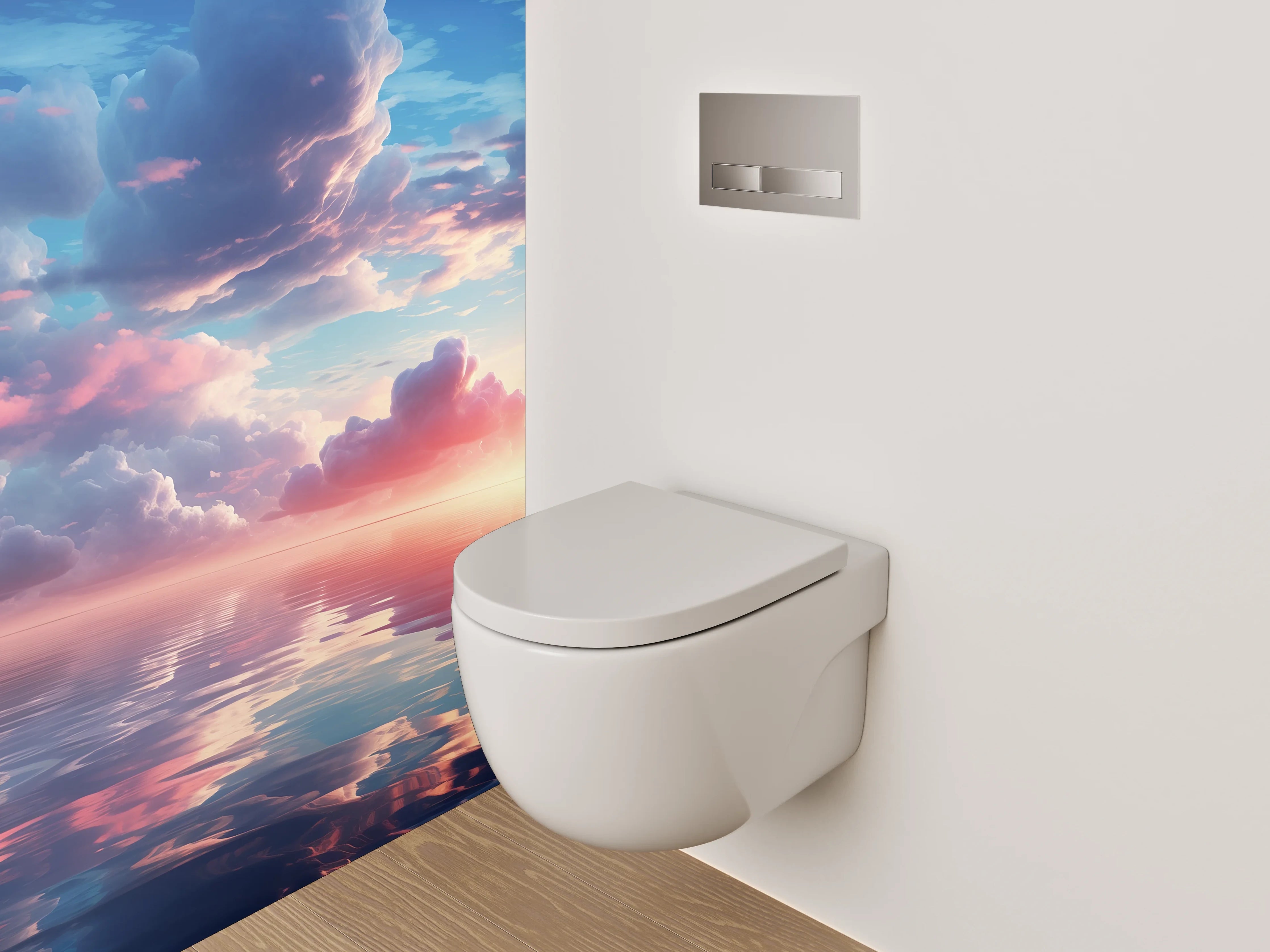 WC-Rückwand - Romantischer Sonnenaufgang über dem Ozean