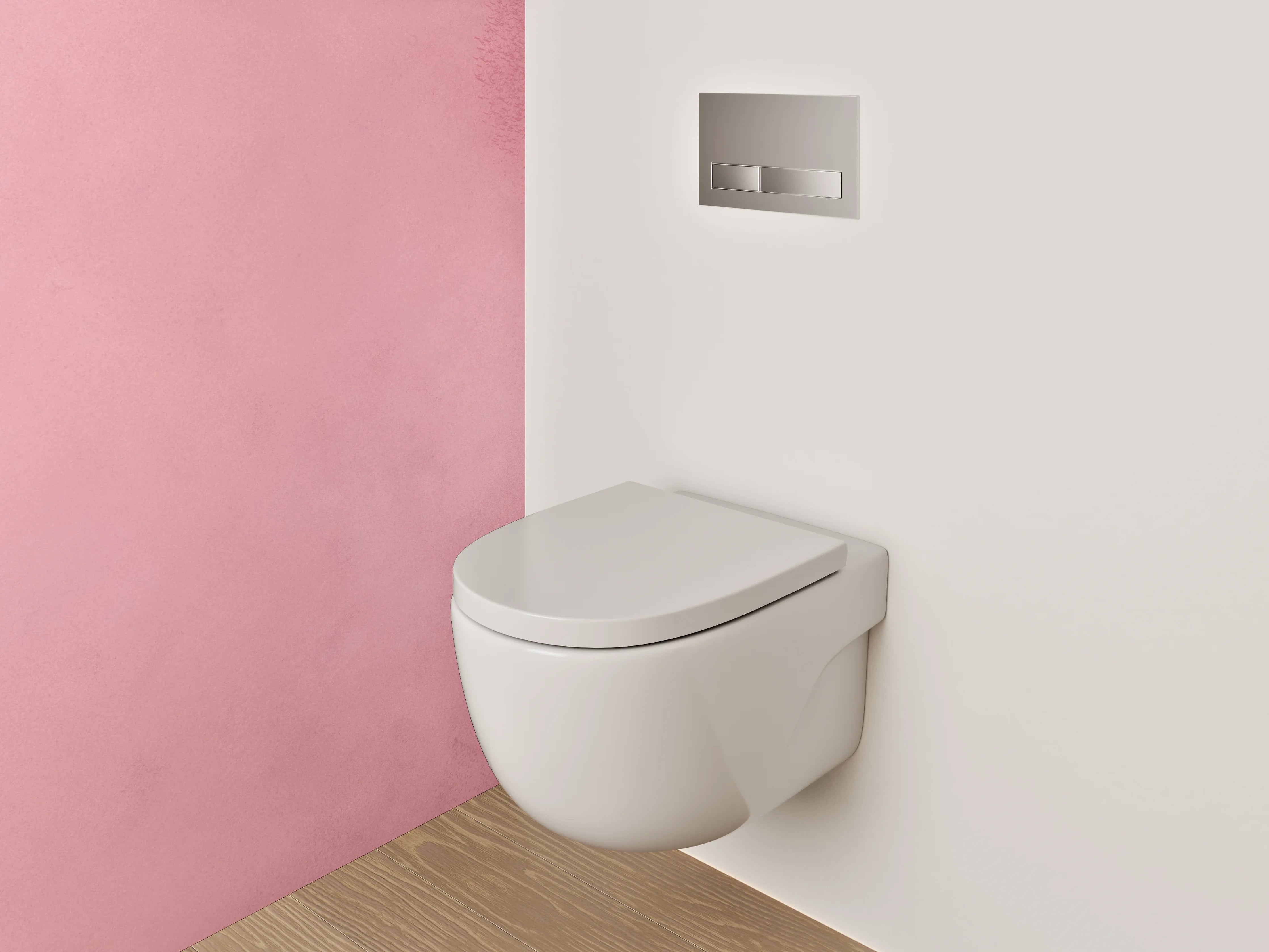 WC-Rückwand - Rosa Aquarell-Design Wandverkleidung