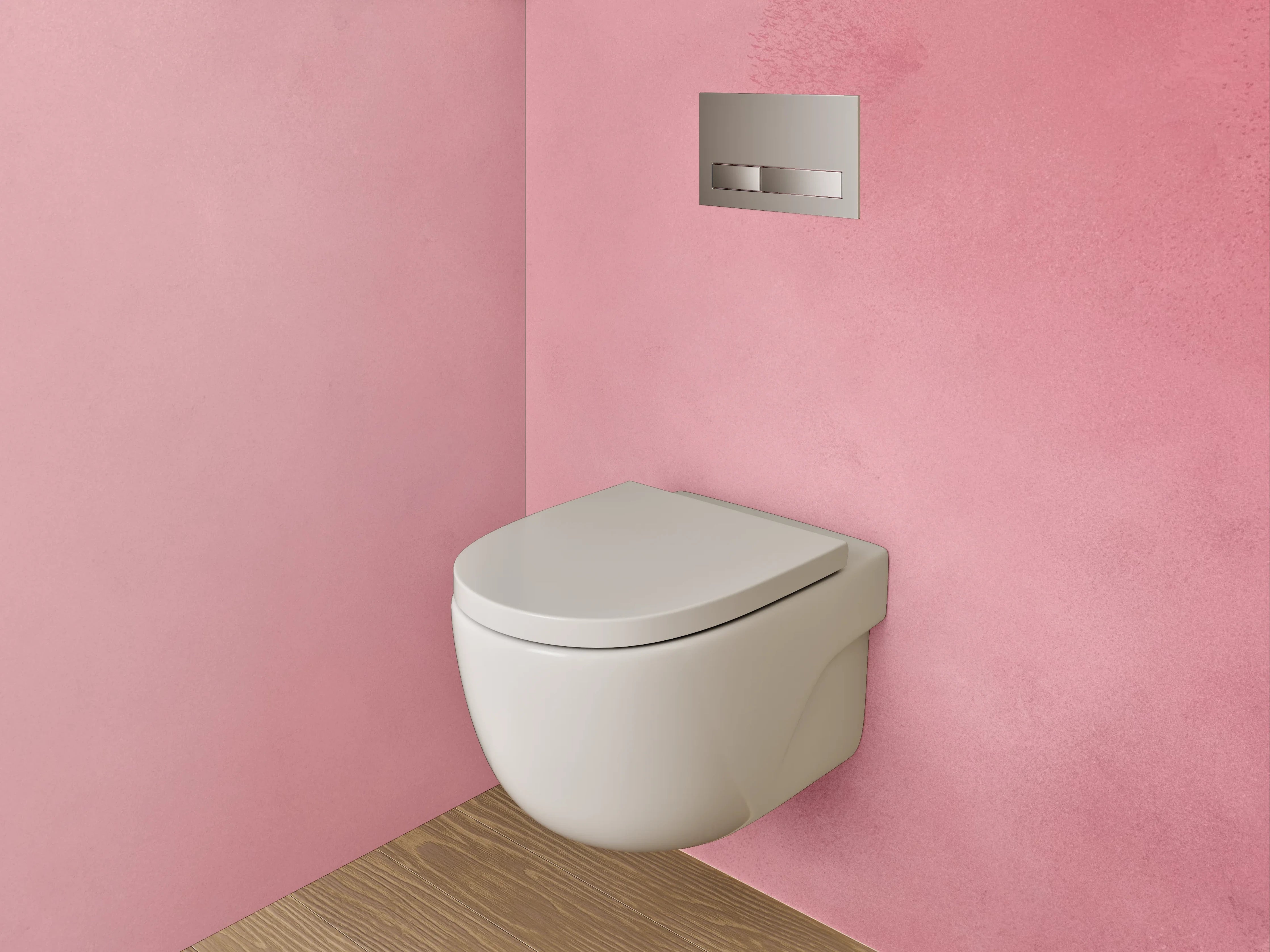 WC-Rückwand - Rosa Aquarell-Design Wandverkleidung