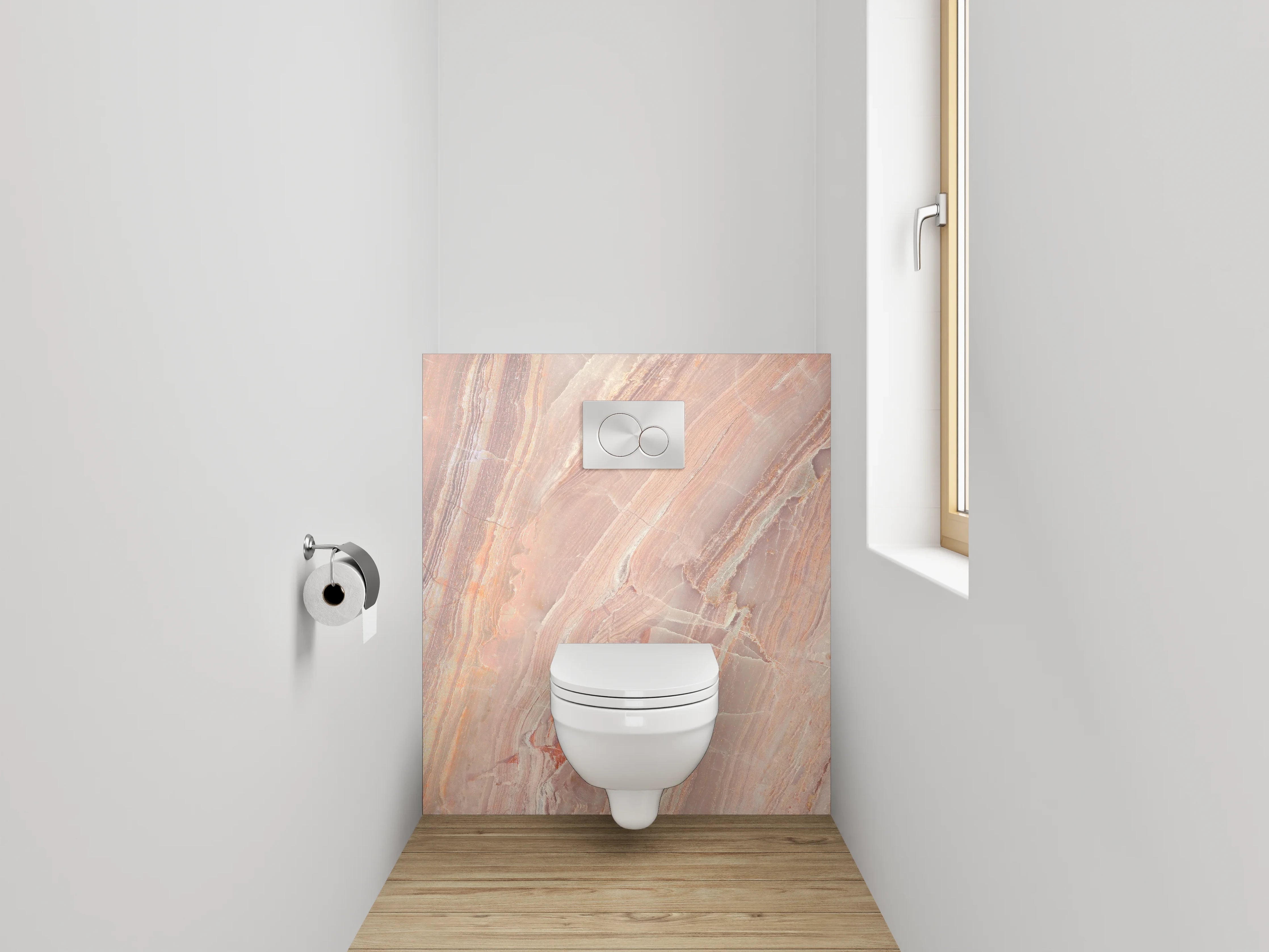 WC-Rückwand - Rosa Onyxmarmor Struktur Design