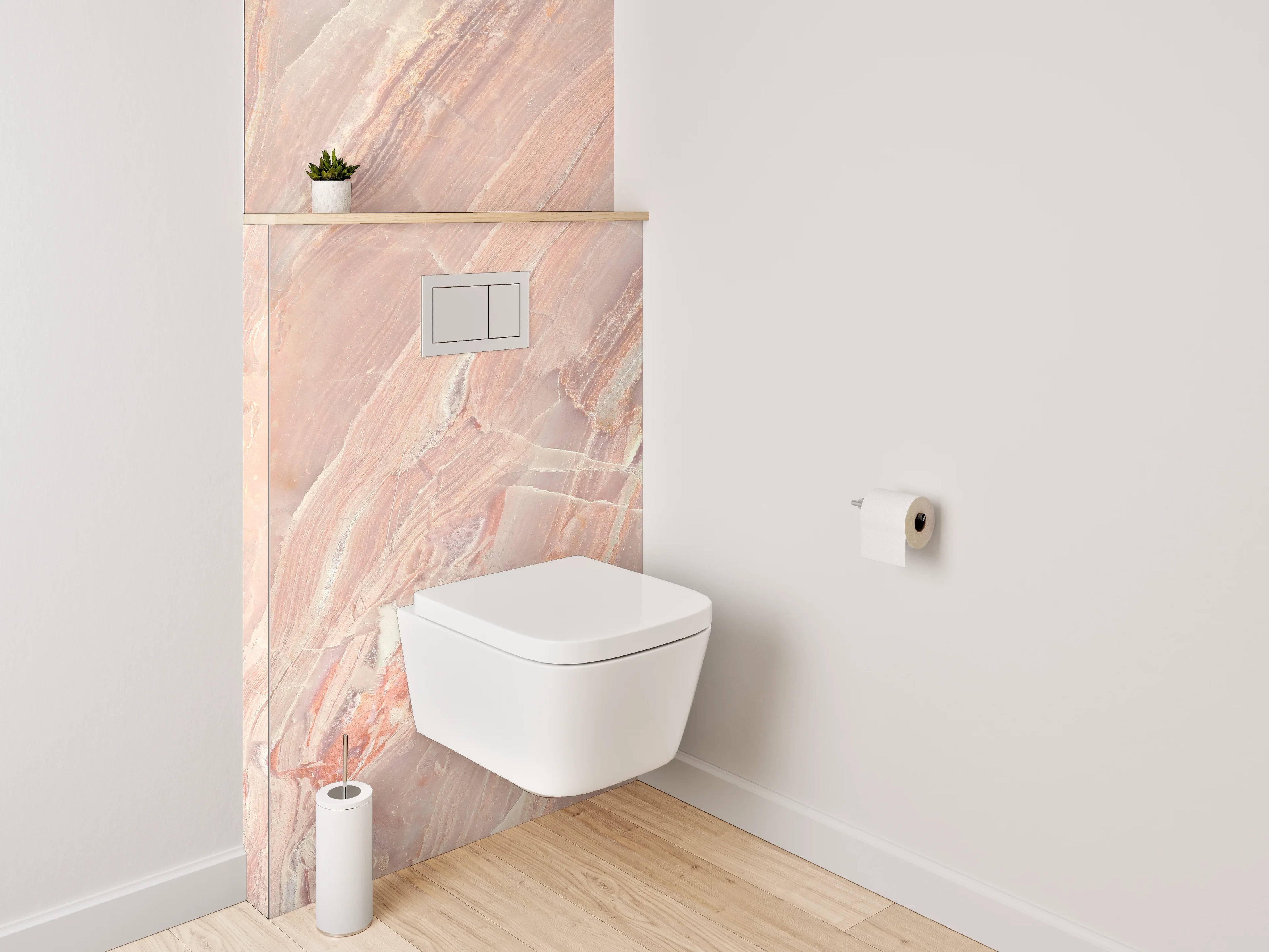 WC-Rückwand - Rosa Onyxmarmor Struktur Design