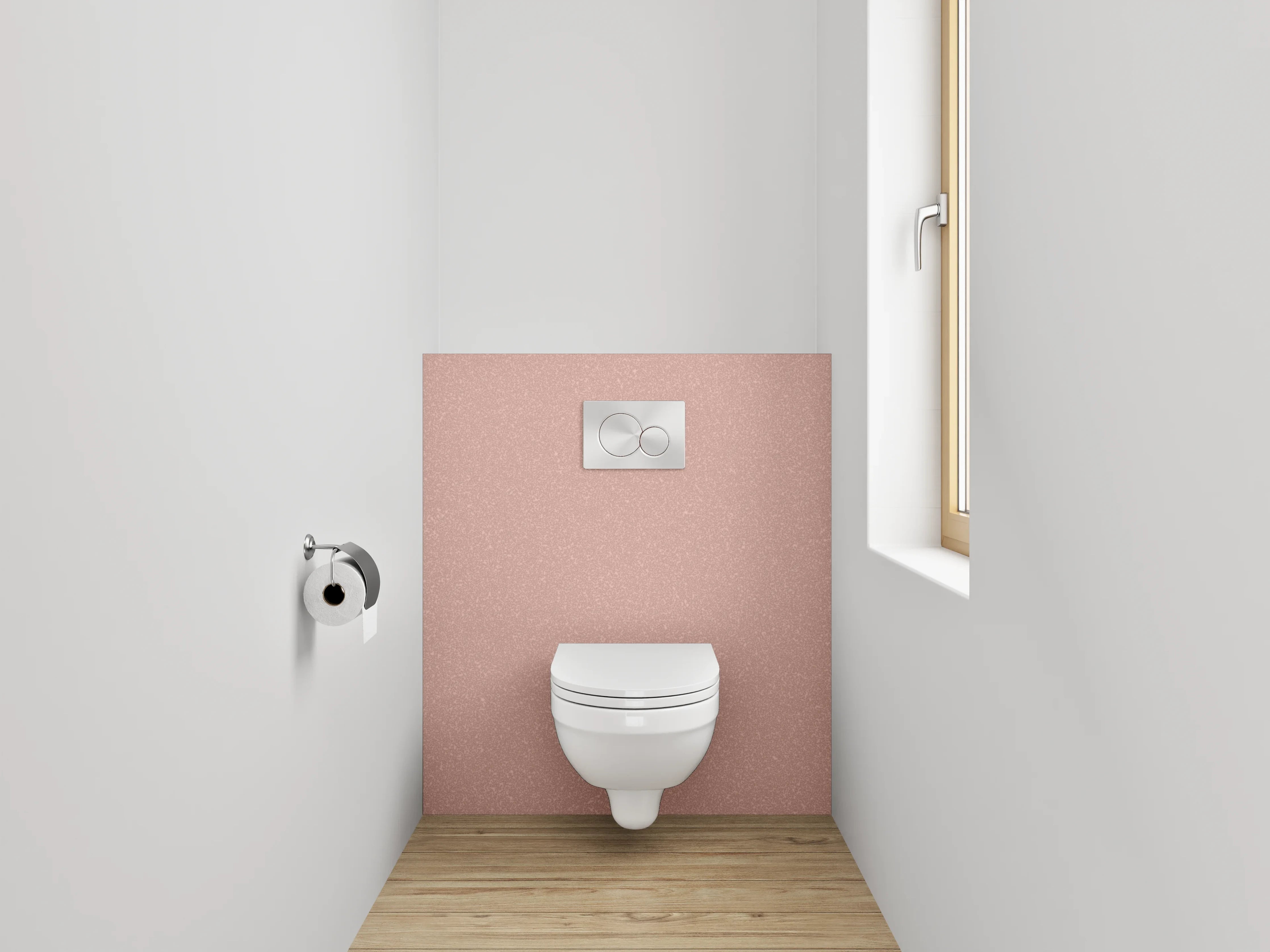 WC-Rückwand - Rosa Uni-Farbe Dekor