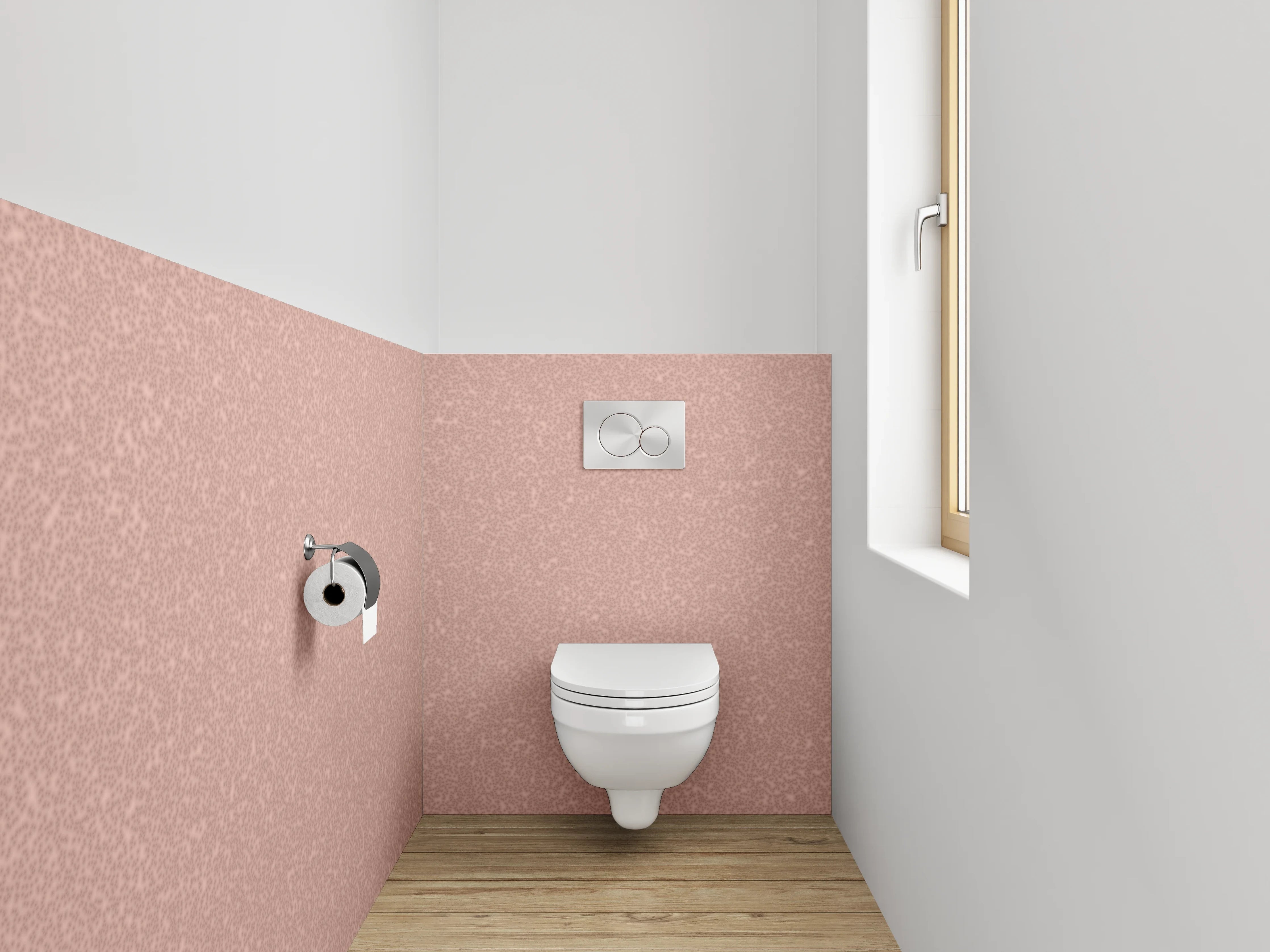 WC-Rückwand - Rosa Uni-Farbe Dekor