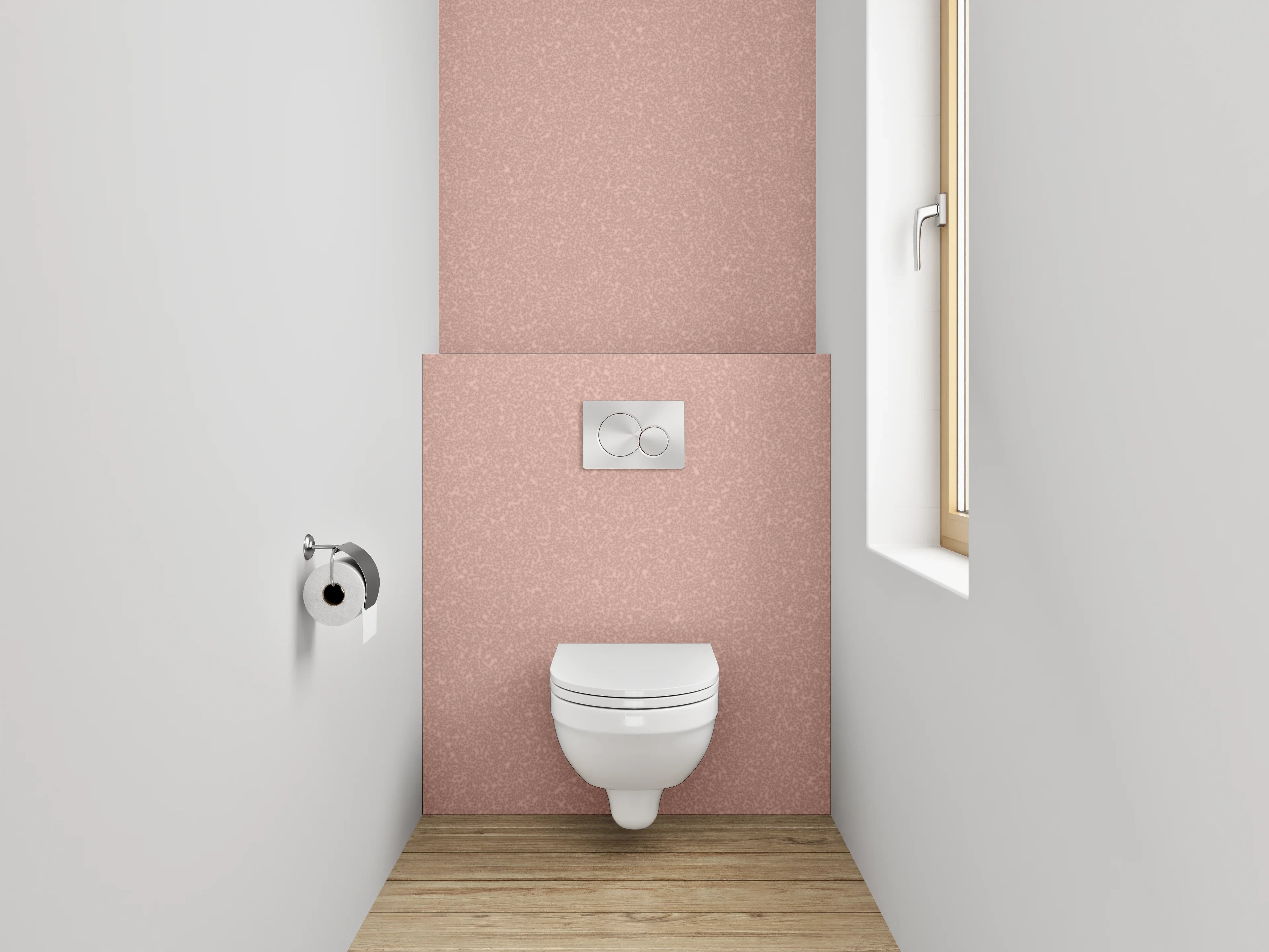 WC-Rückwand - Rosa Uni-Farbe Dekor