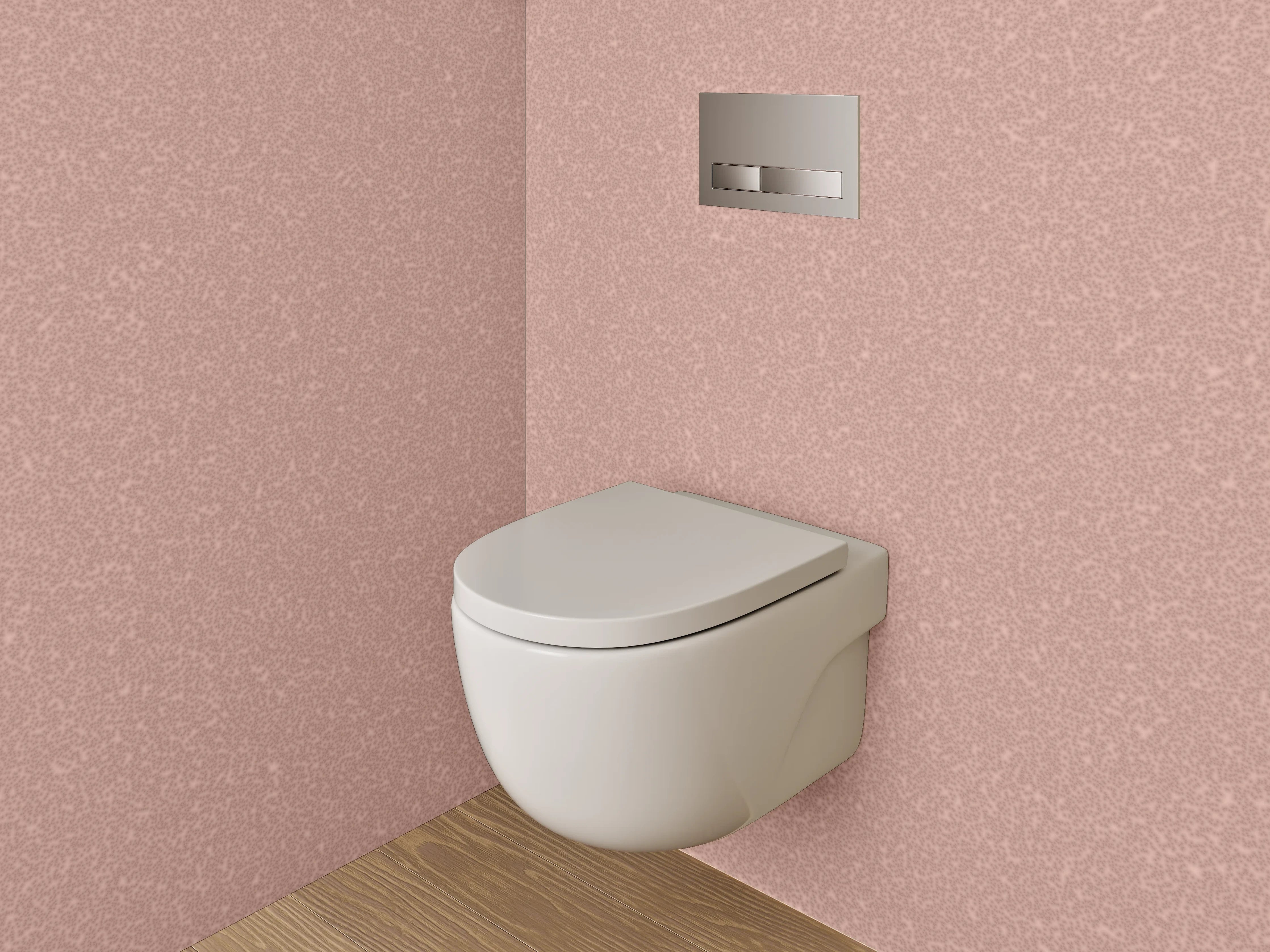WC-Rückwand - Rosa Uni-Farbe Dekor