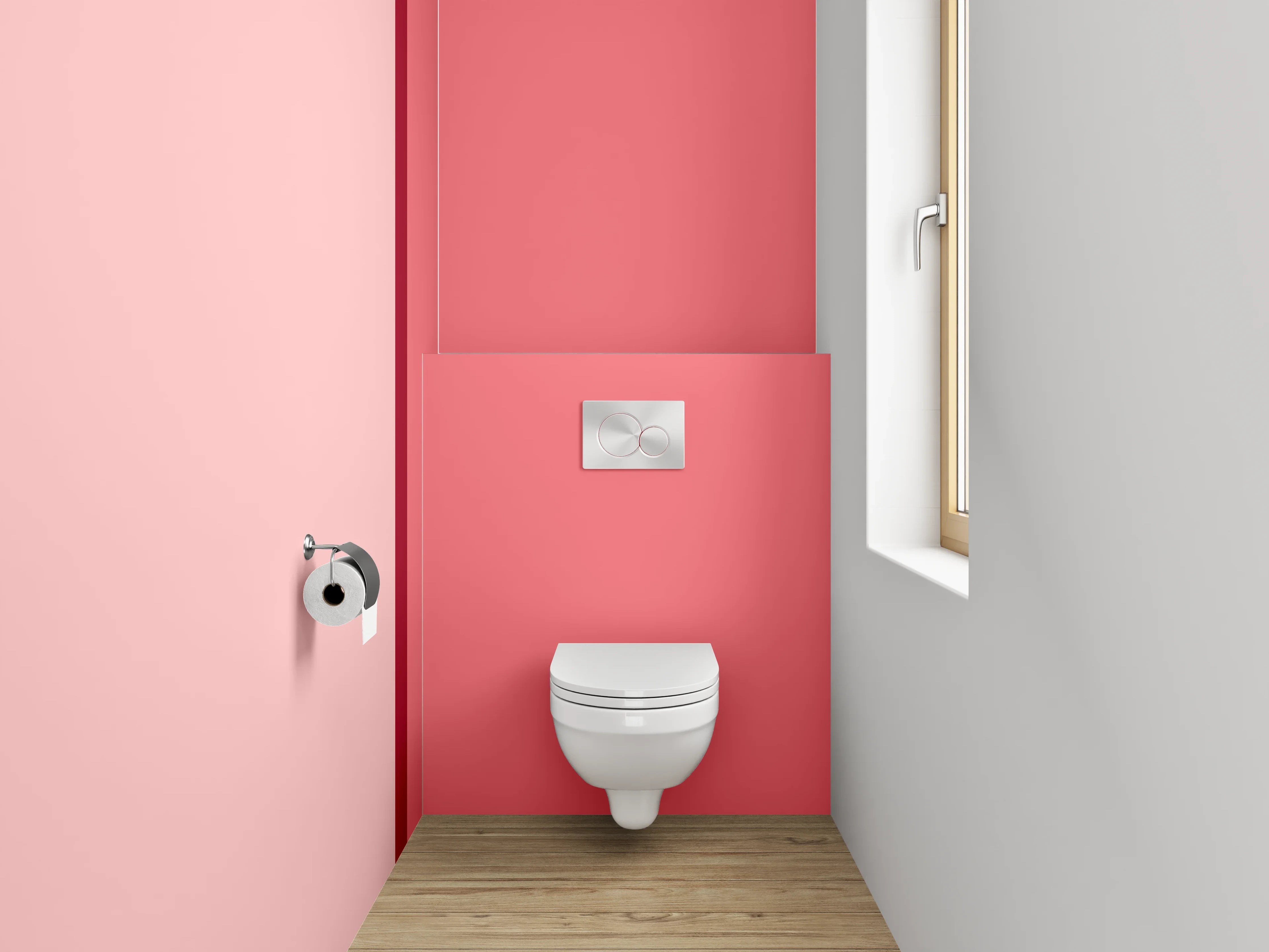 WC-Rückwand - Rosa Zweifarbige Streifenoptik