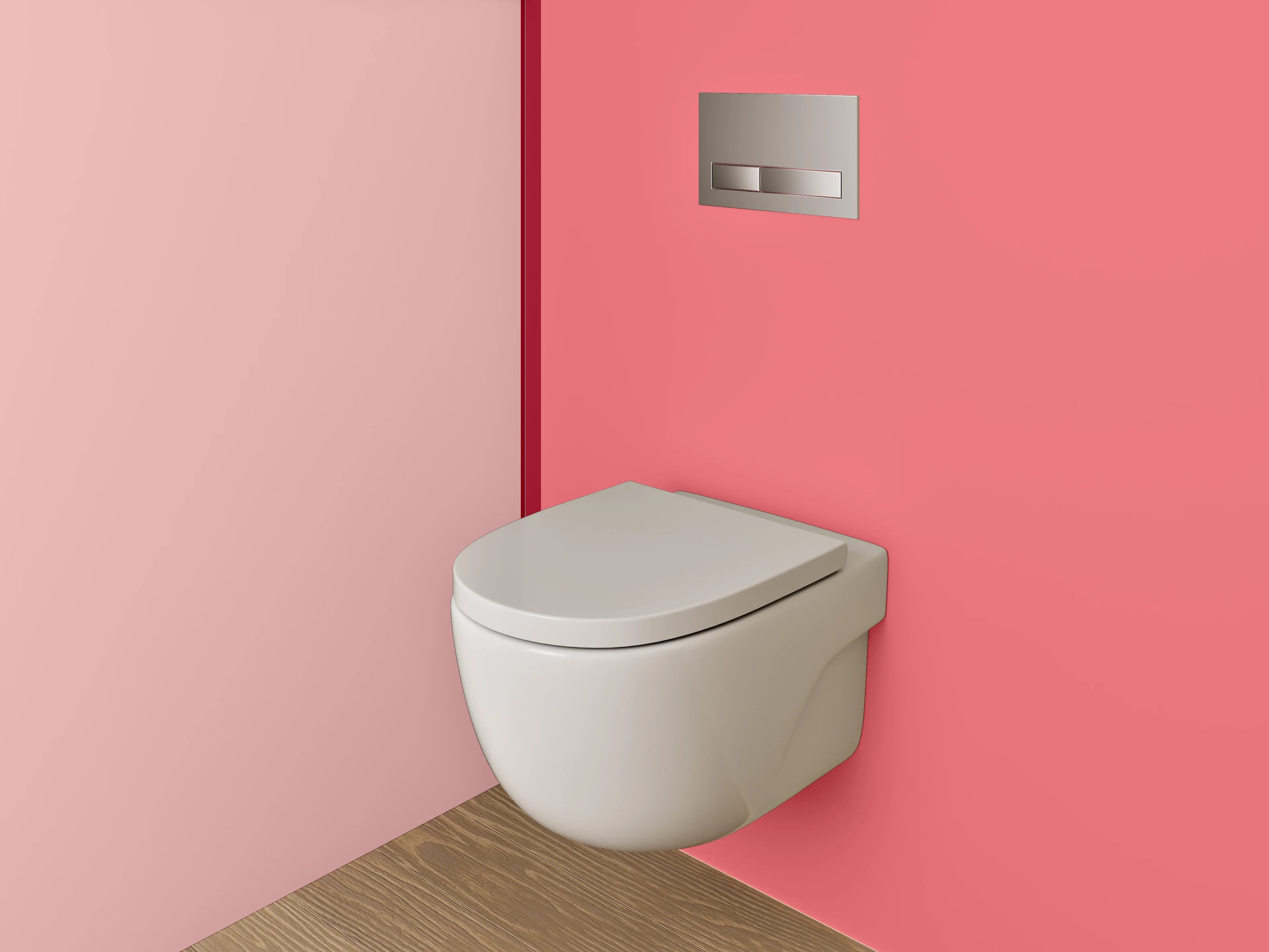 WC-Rückwand - Rosa Zweifarbige Streifenoptik