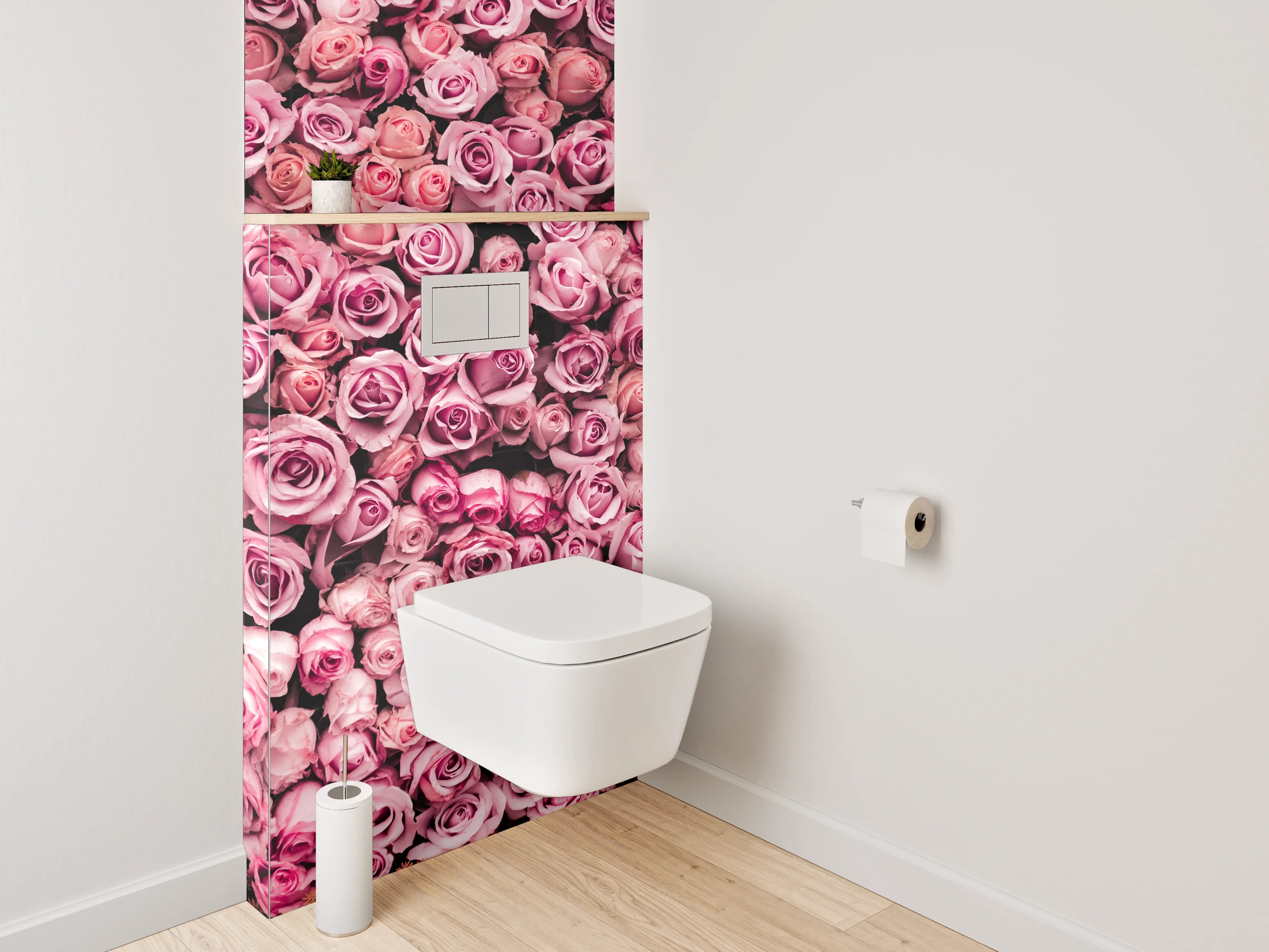 WC-Rückwand - Rosenwand Blütenpracht Dekor