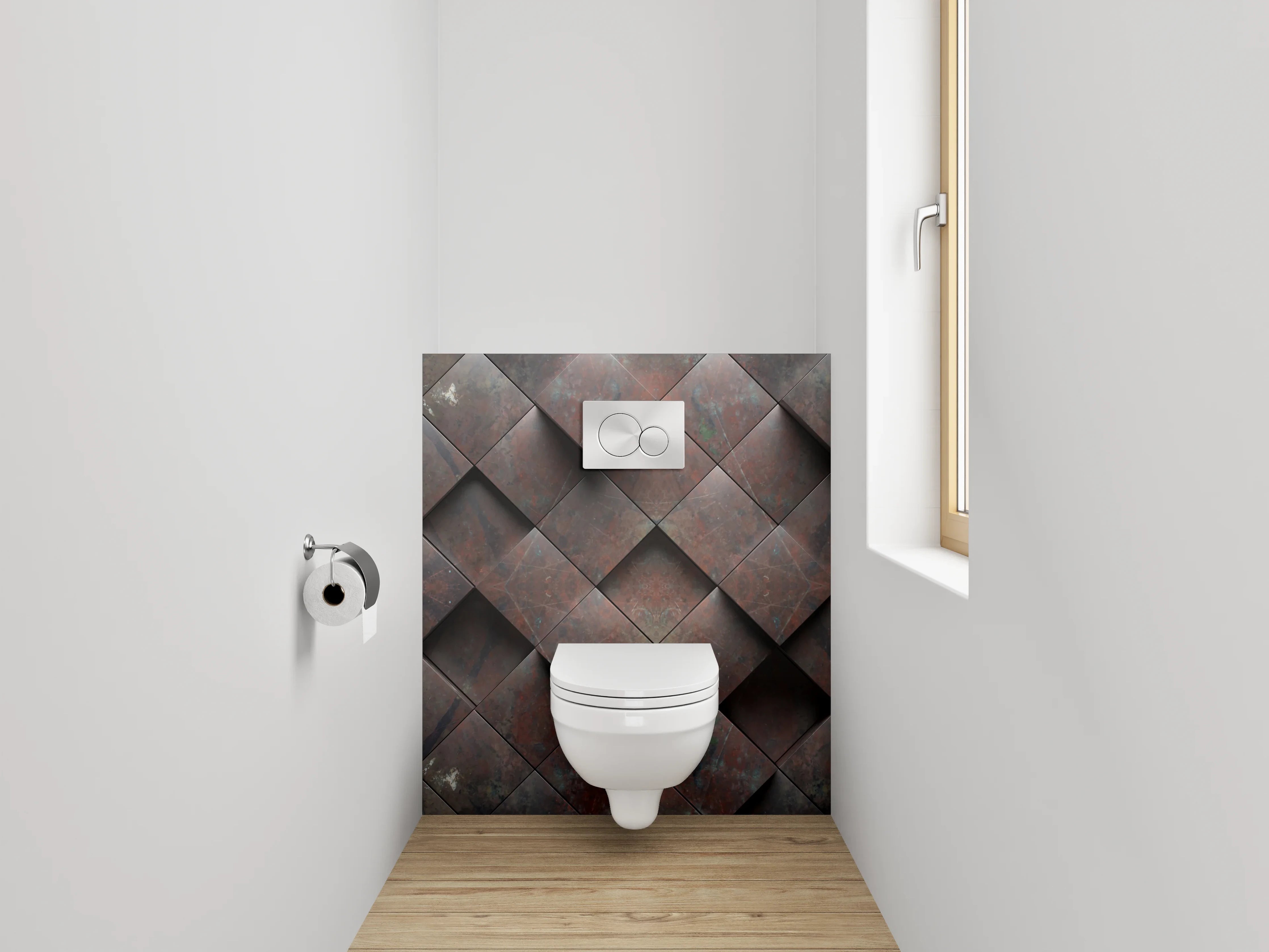 WC-Rückwand - Rost-Optik Mosaikfliesen Wanddekor