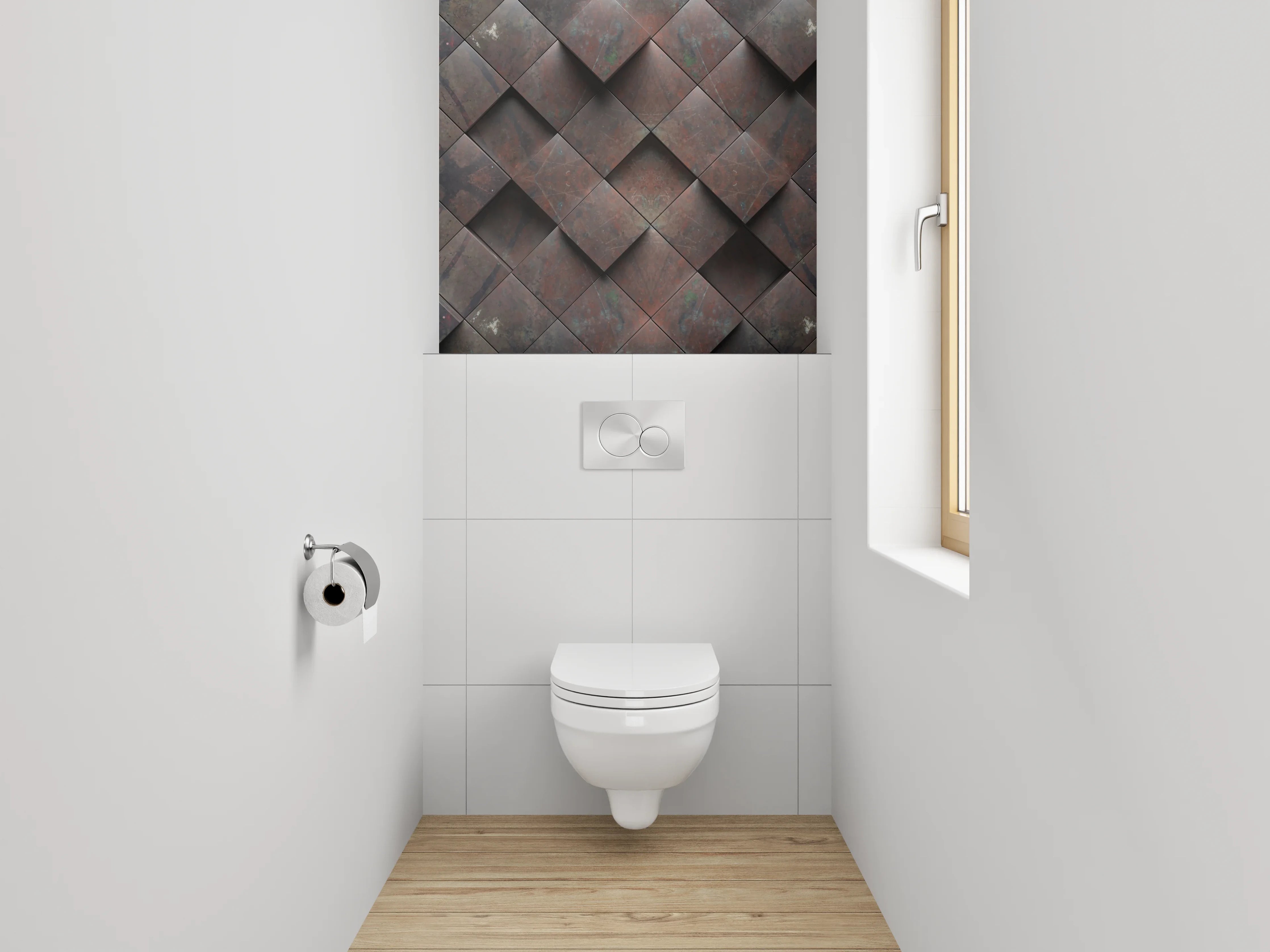 WC-Rückwand - Rost-Optik Mosaikfliesen Wanddekor