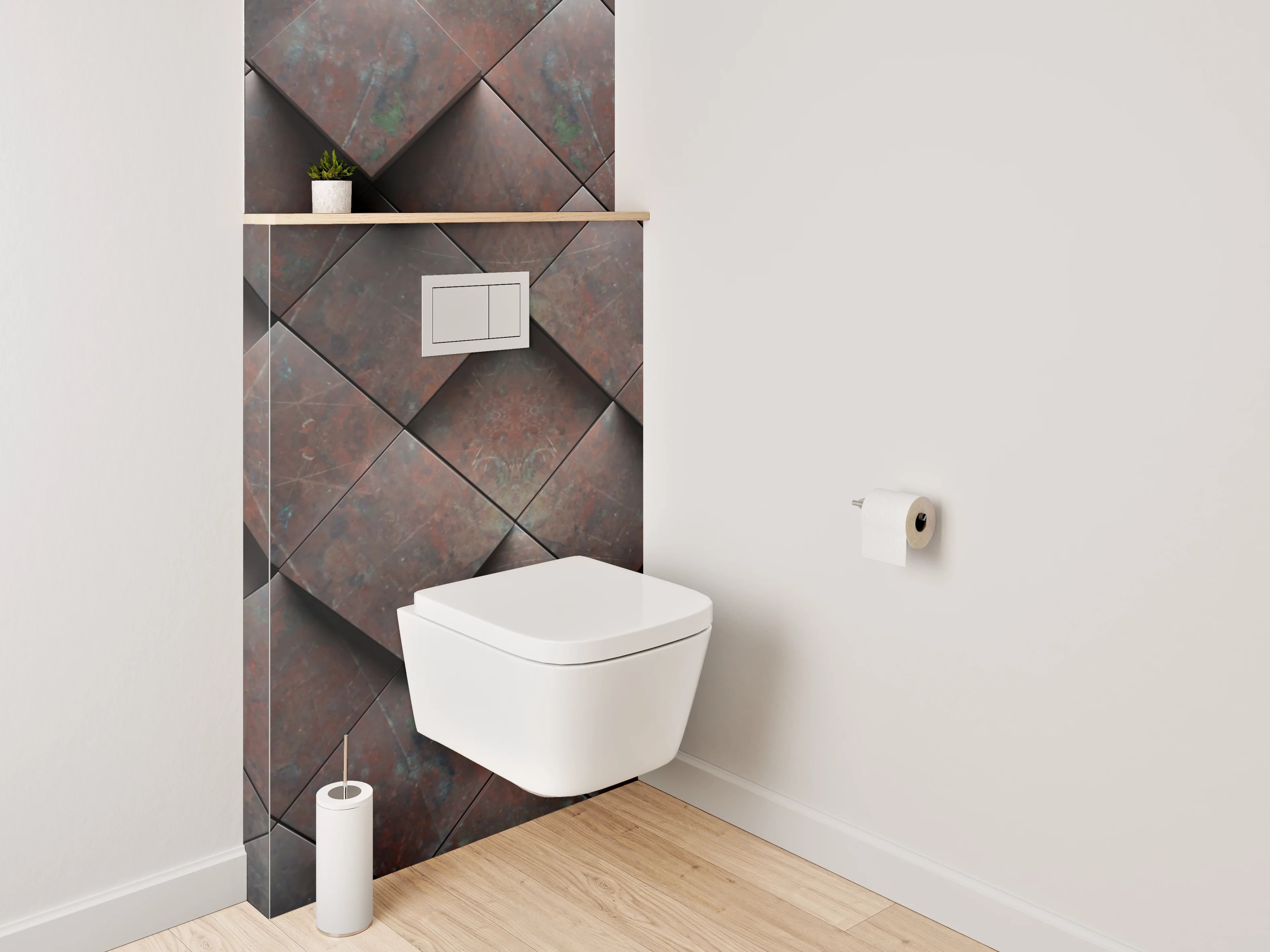 WC-Rückwand - Rost-Optik Mosaikfliesen Wanddekor