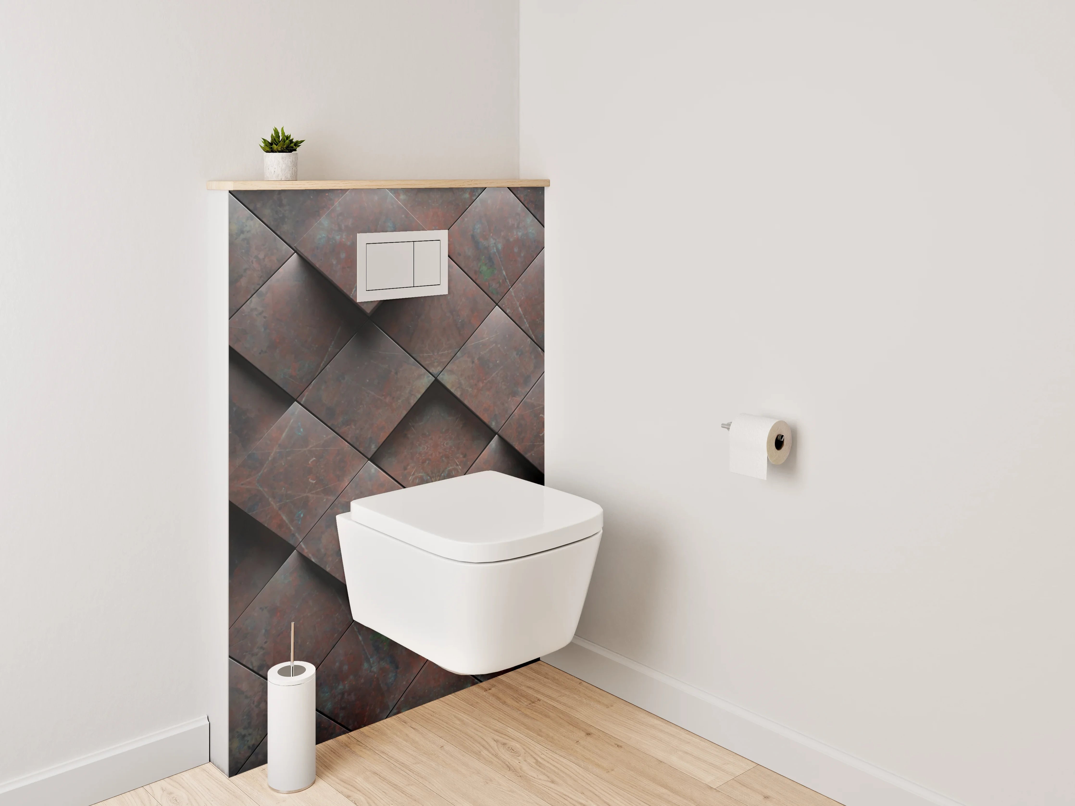 WC-Rückwand - Rost-Optik Mosaikfliesen Wanddekor