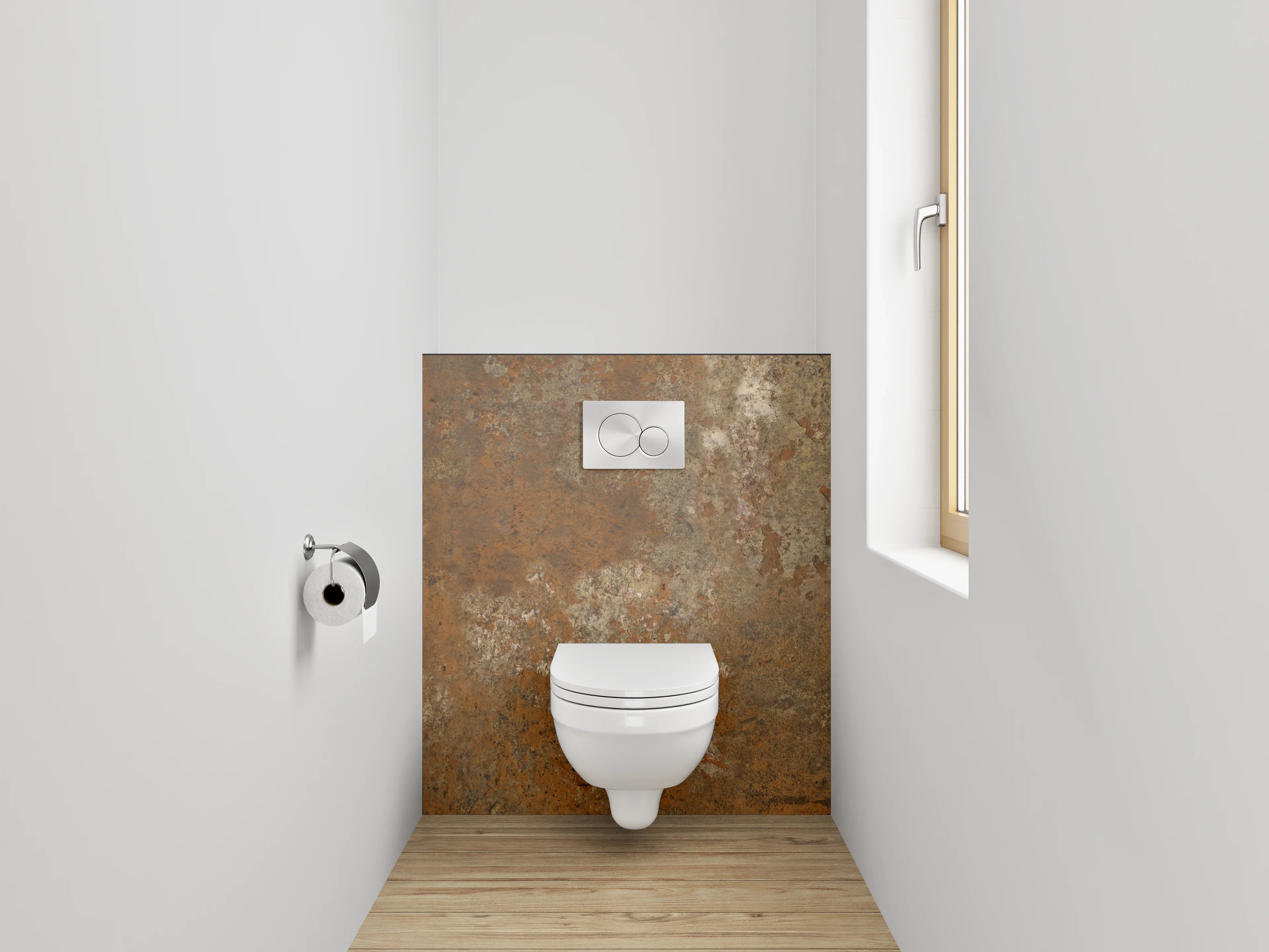 WC-Rückwand - Rostoptik Fliese Braun Grau