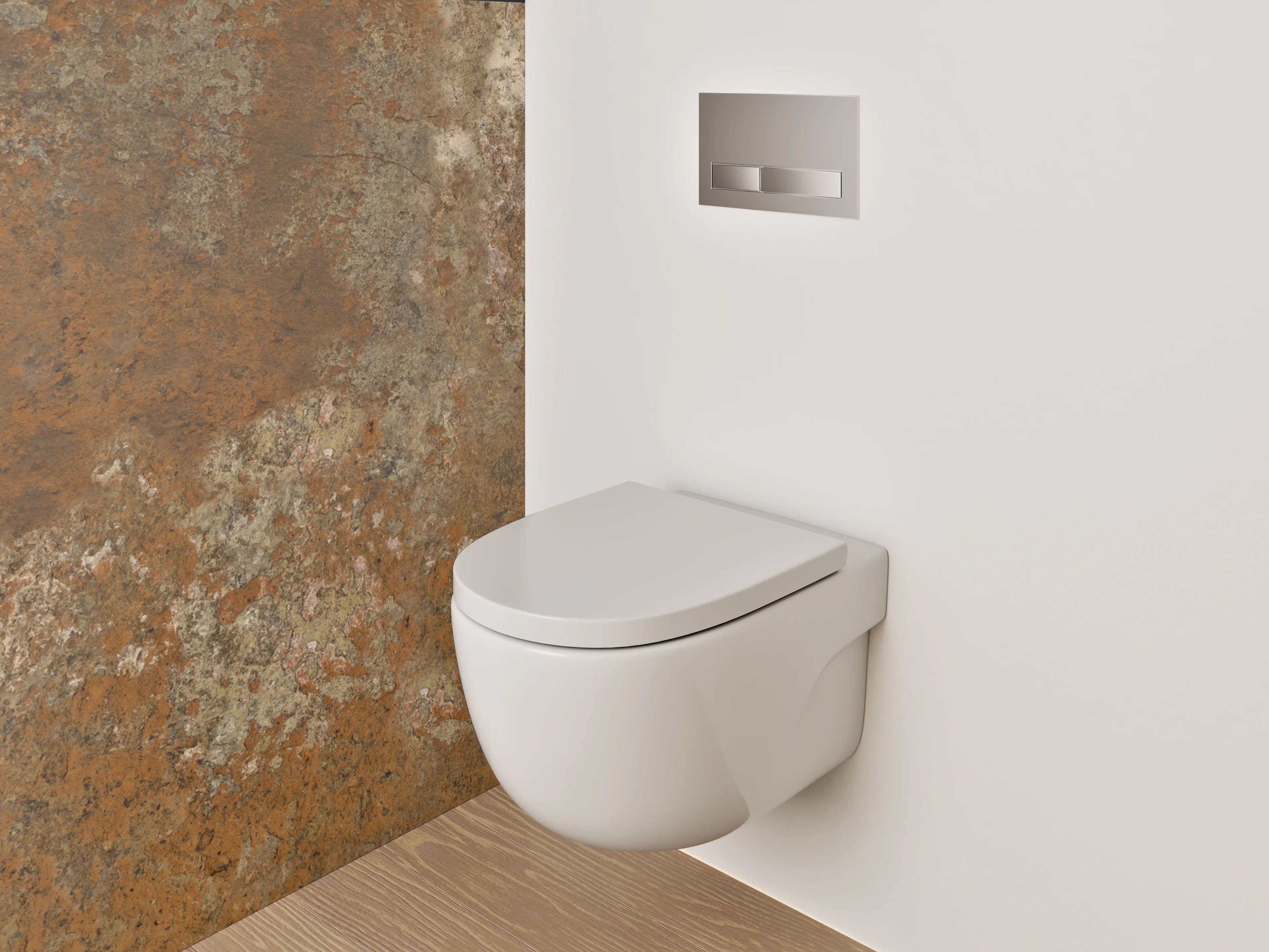 WC-Rückwand - Rostoptik Fliese Braun Grau