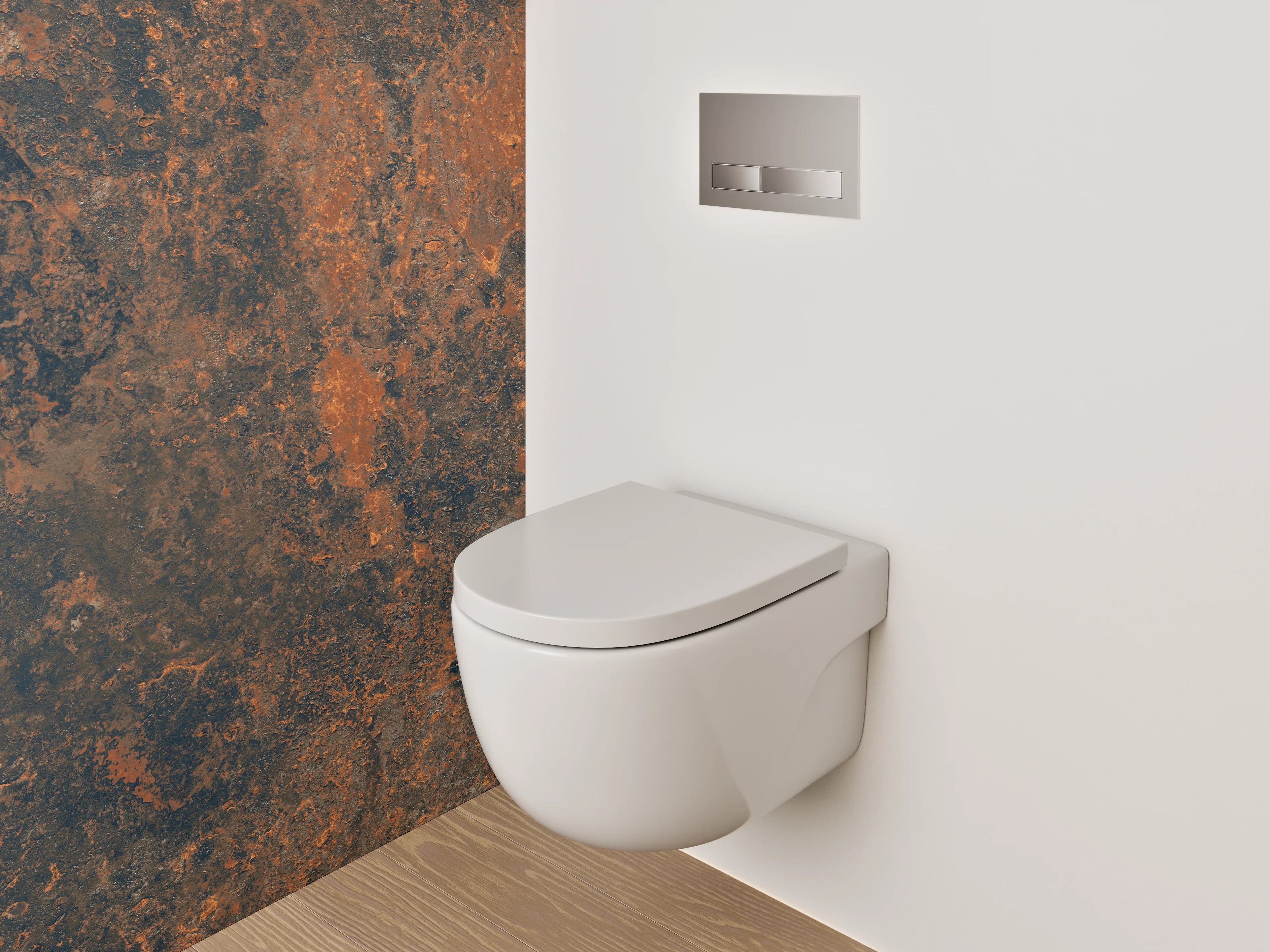 WC-Rückwand - Rostoptik Industrial Rostbraun