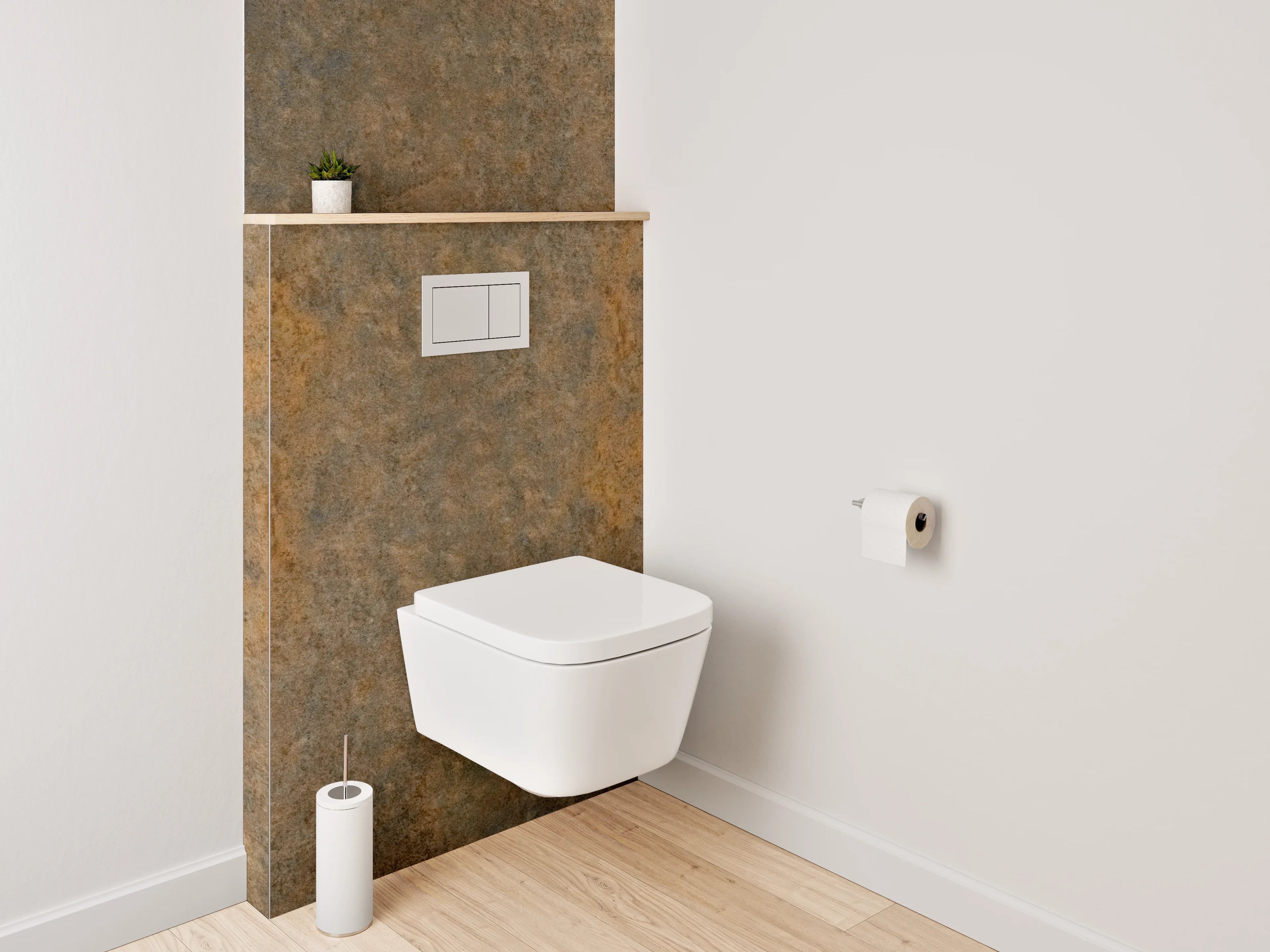 WC-Rückwand - Rostoptik Metall Struktur Braun Grau