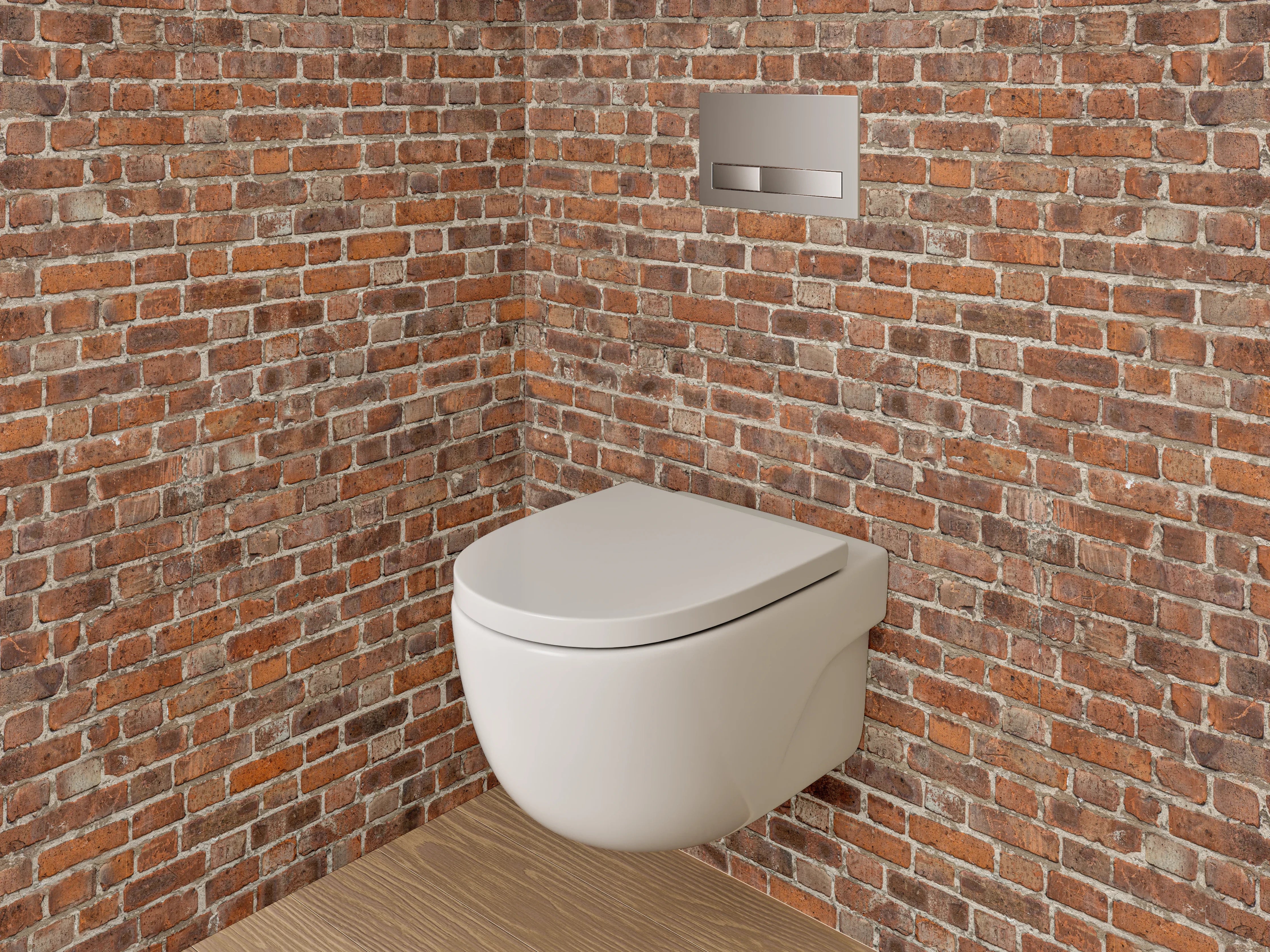 WC-Rückwand - Rote Backsteinmauer Wanddekor