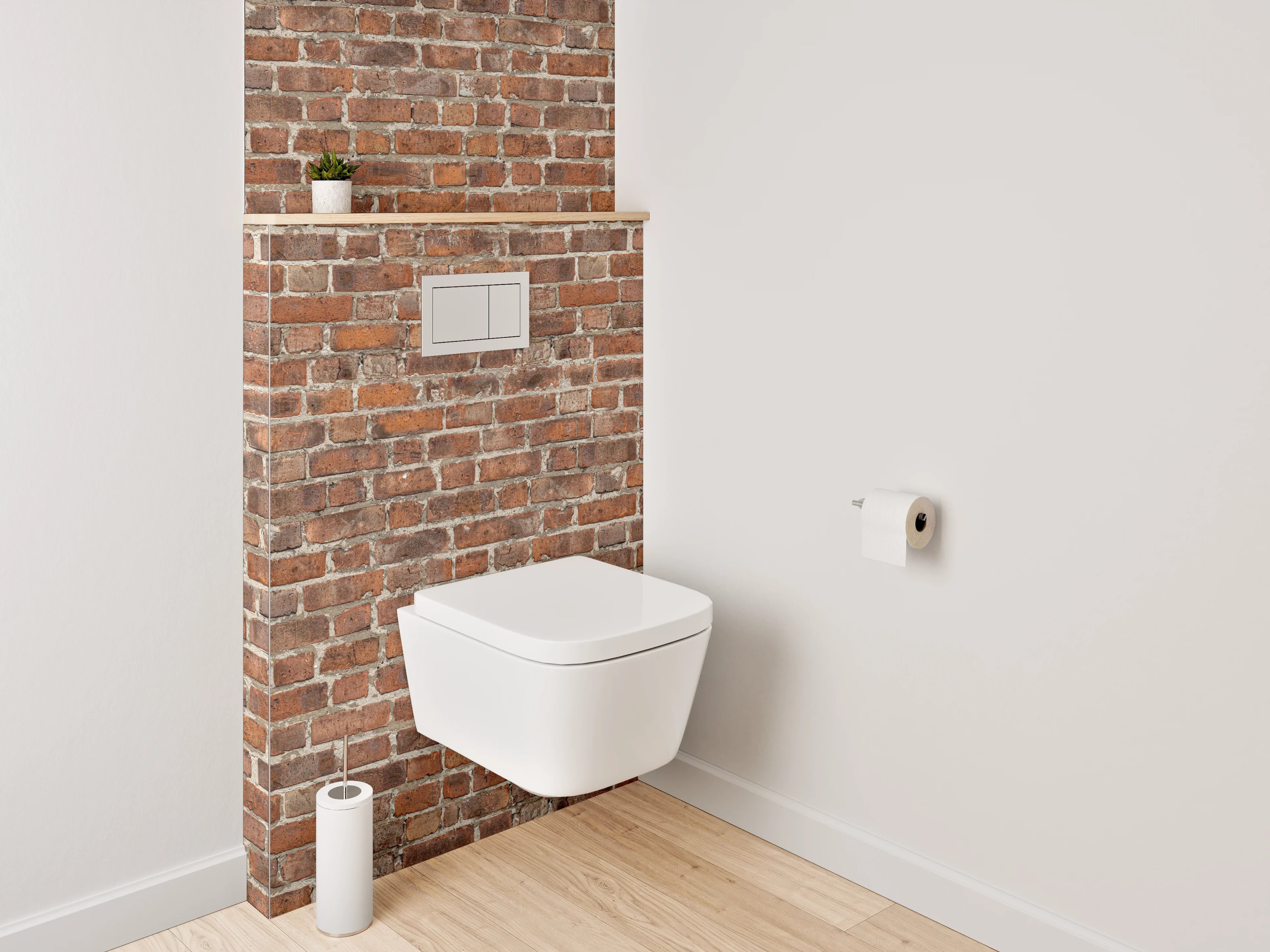 WC-Rückwand - Rote Backsteinmauer Wanddekor