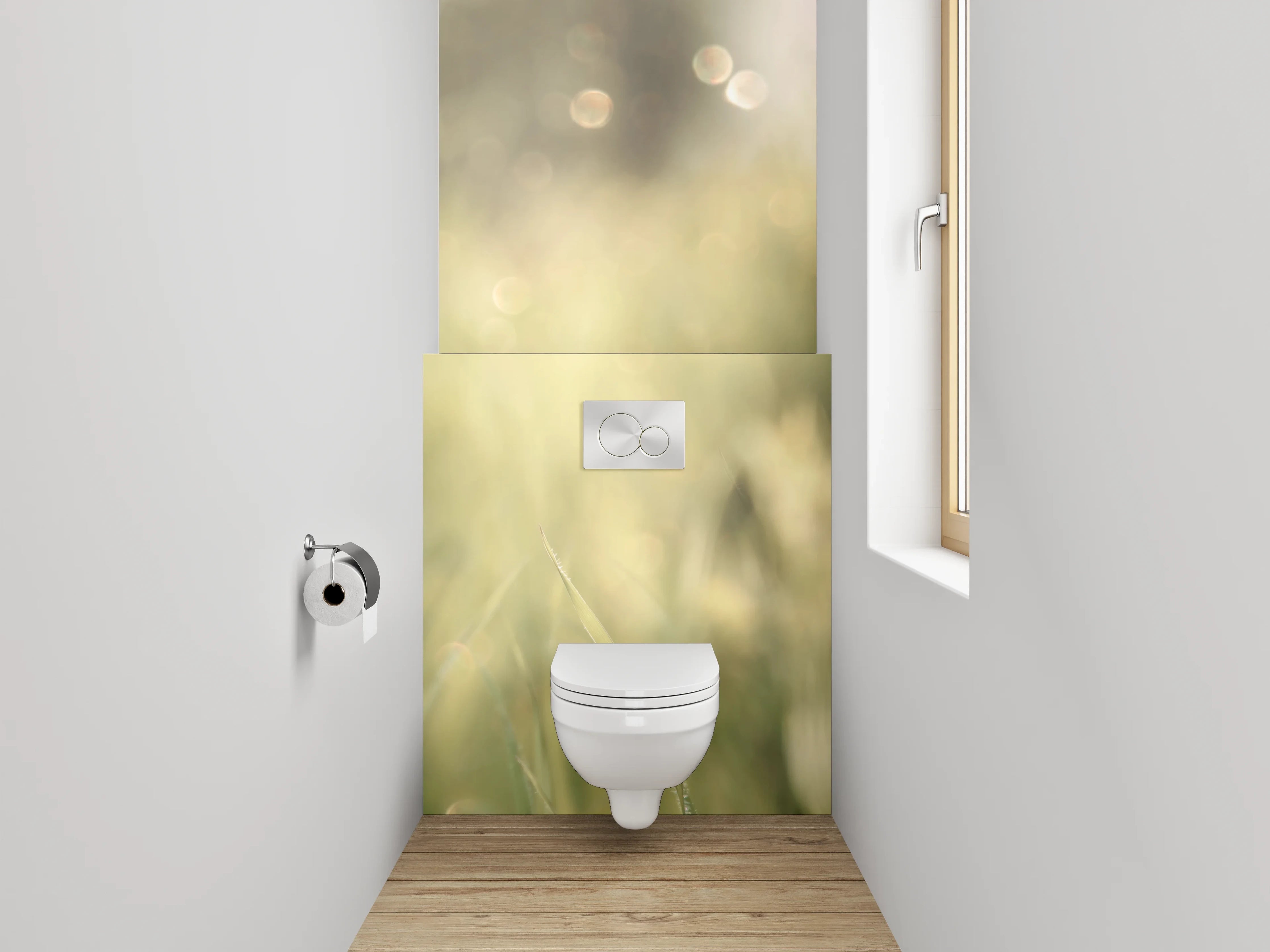 WC-Rückwand - Rote Mohnblumen auf Sommerwiese