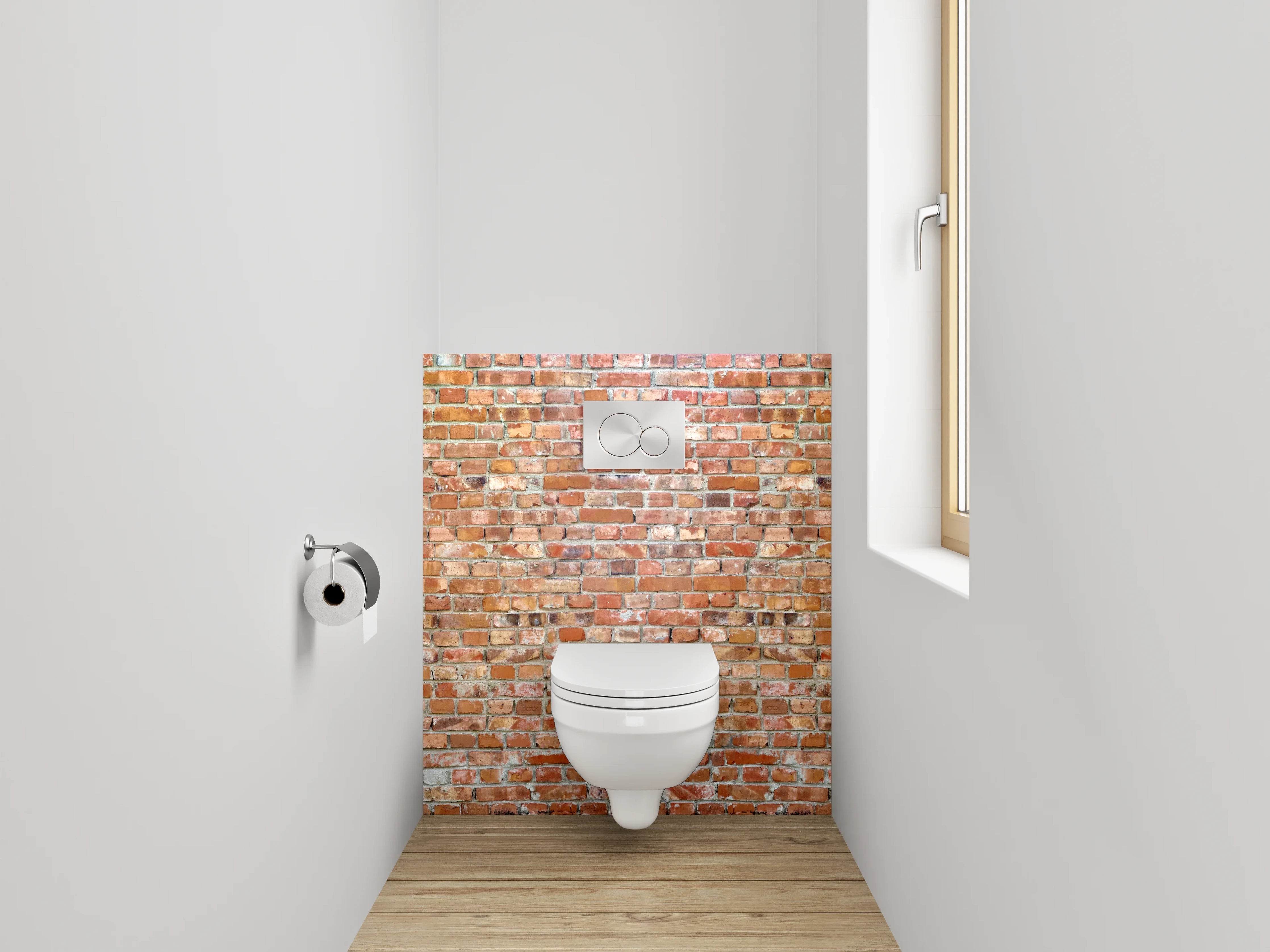 WC-Rückwand - Rote Ziegelsteinwand Struktur