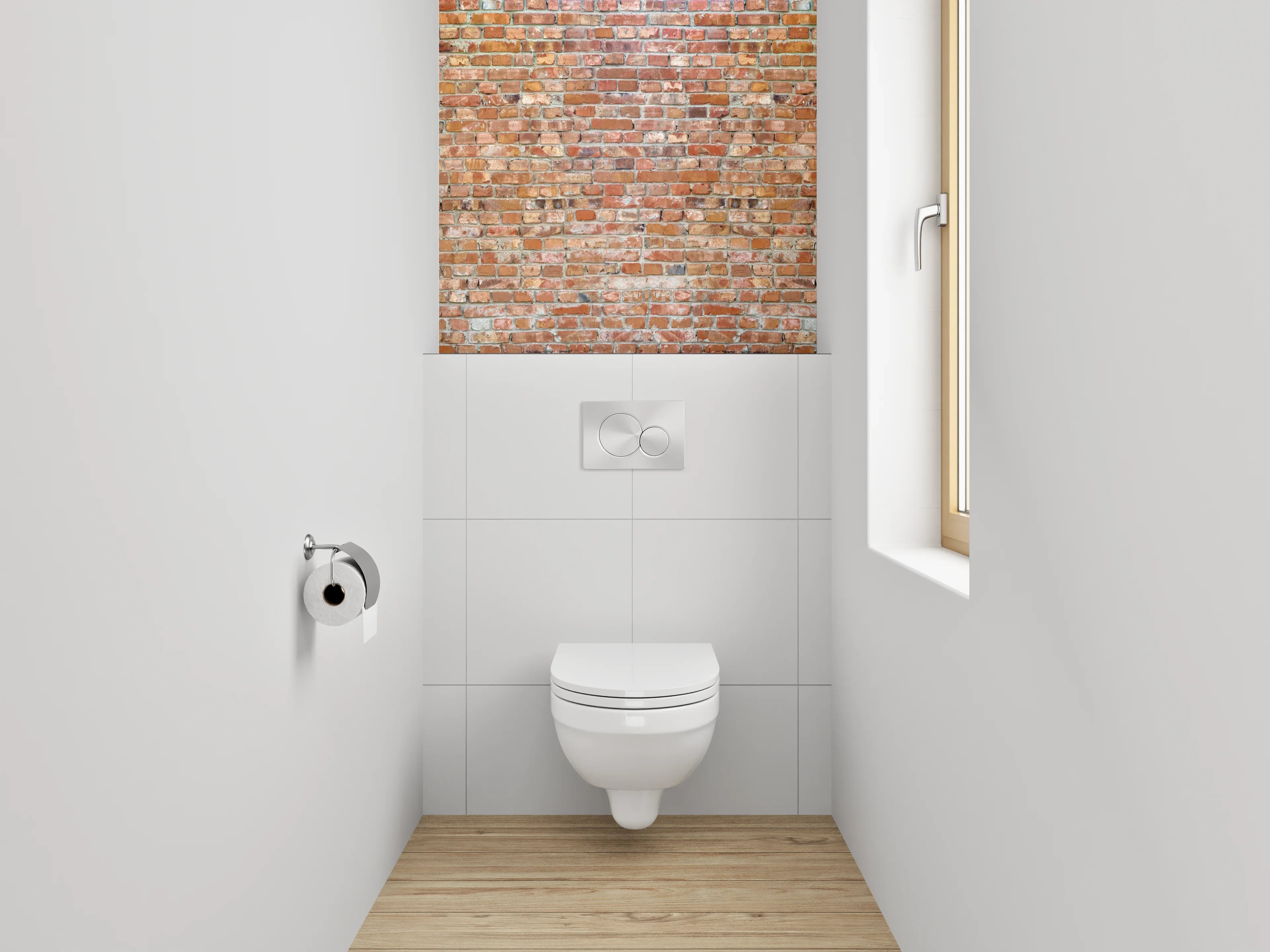 WC-Rückwand - Rote Ziegelsteinwand Struktur