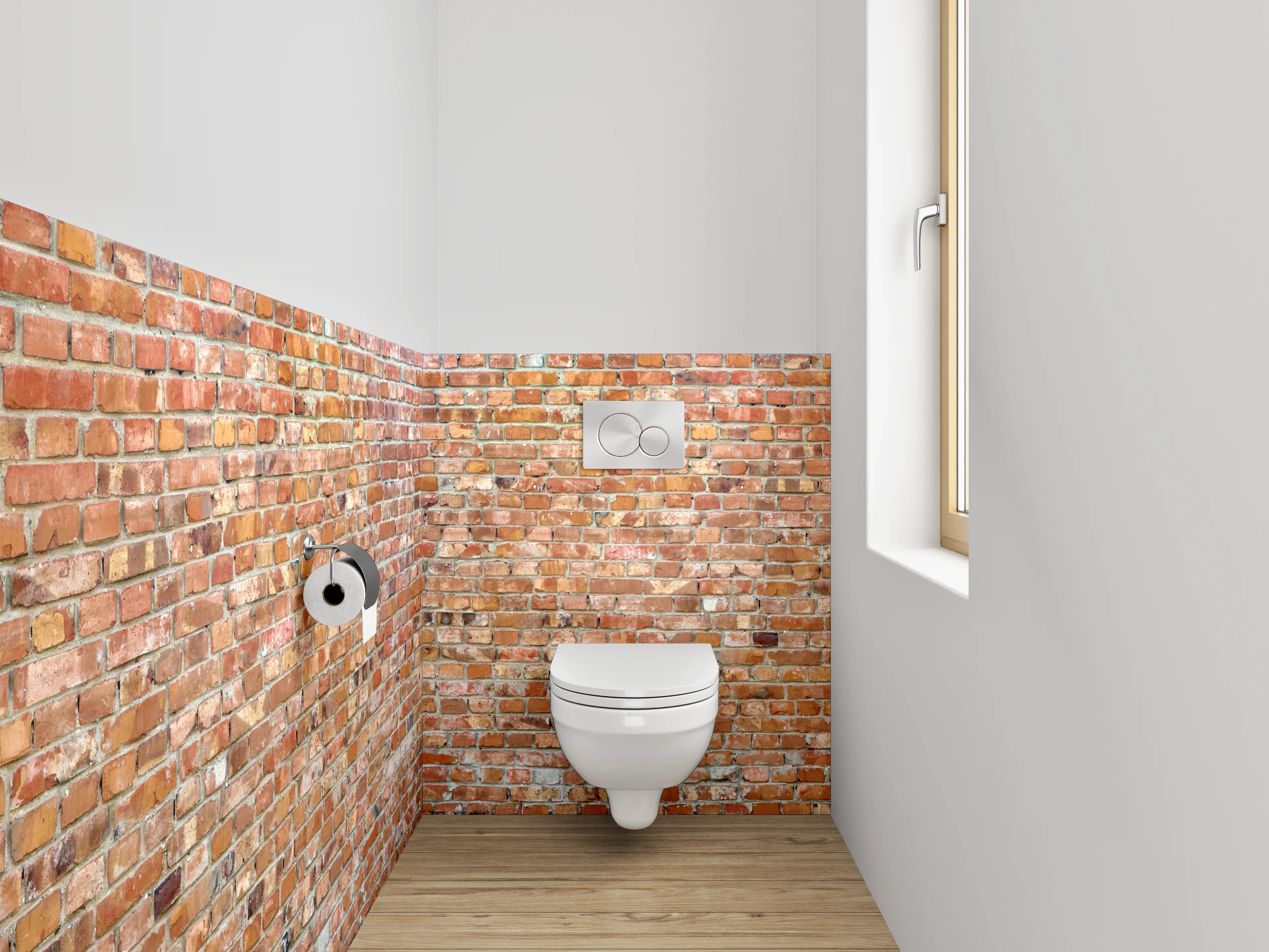 WC-Rückwand - Rote Ziegelsteinwand Struktur