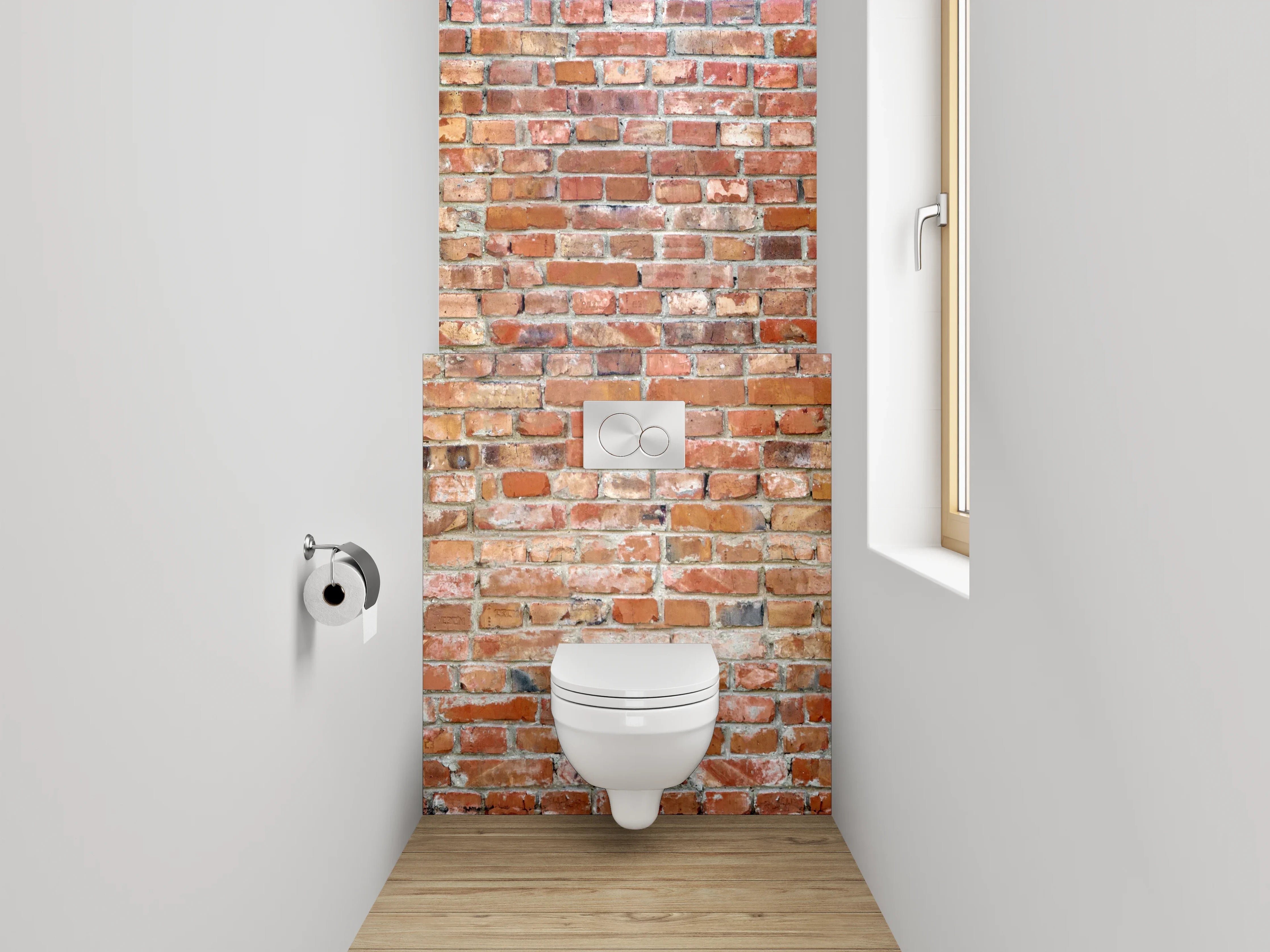 WC-Rückwand - Rote Ziegelsteinwand Struktur