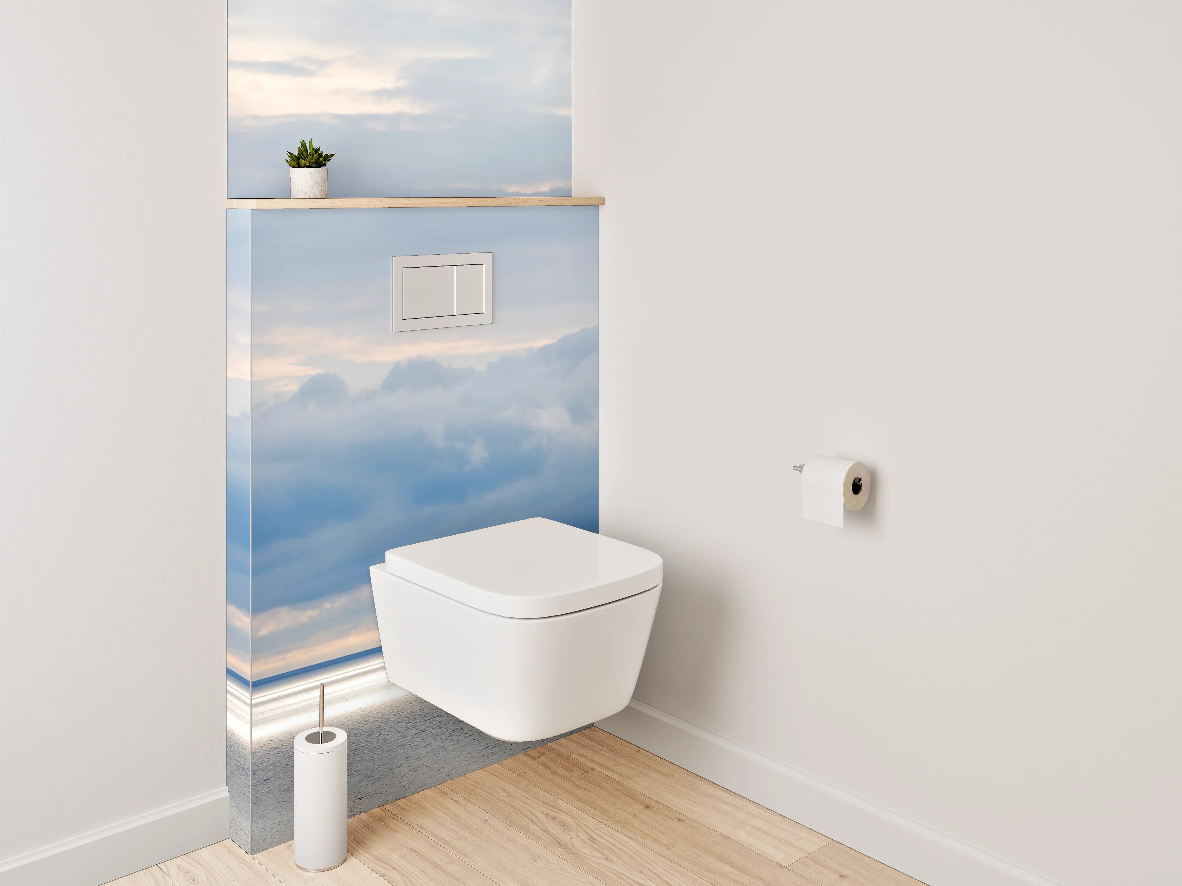 WC-Rückwand - Ruhige Meereslandschaft mit sanftem Licht