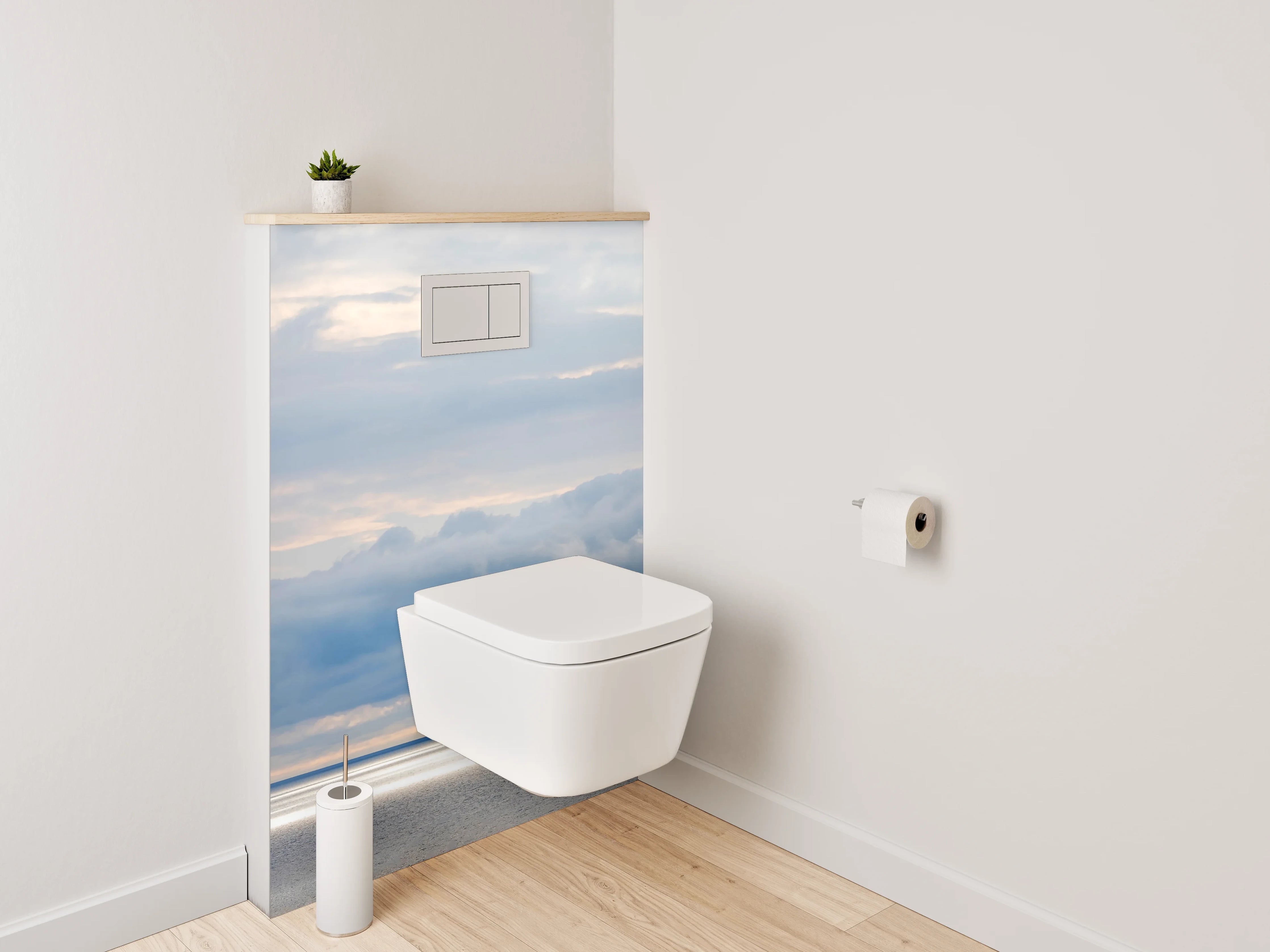 WC-Rückwand - Ruhige Meereslandschaft mit sanftem Licht
