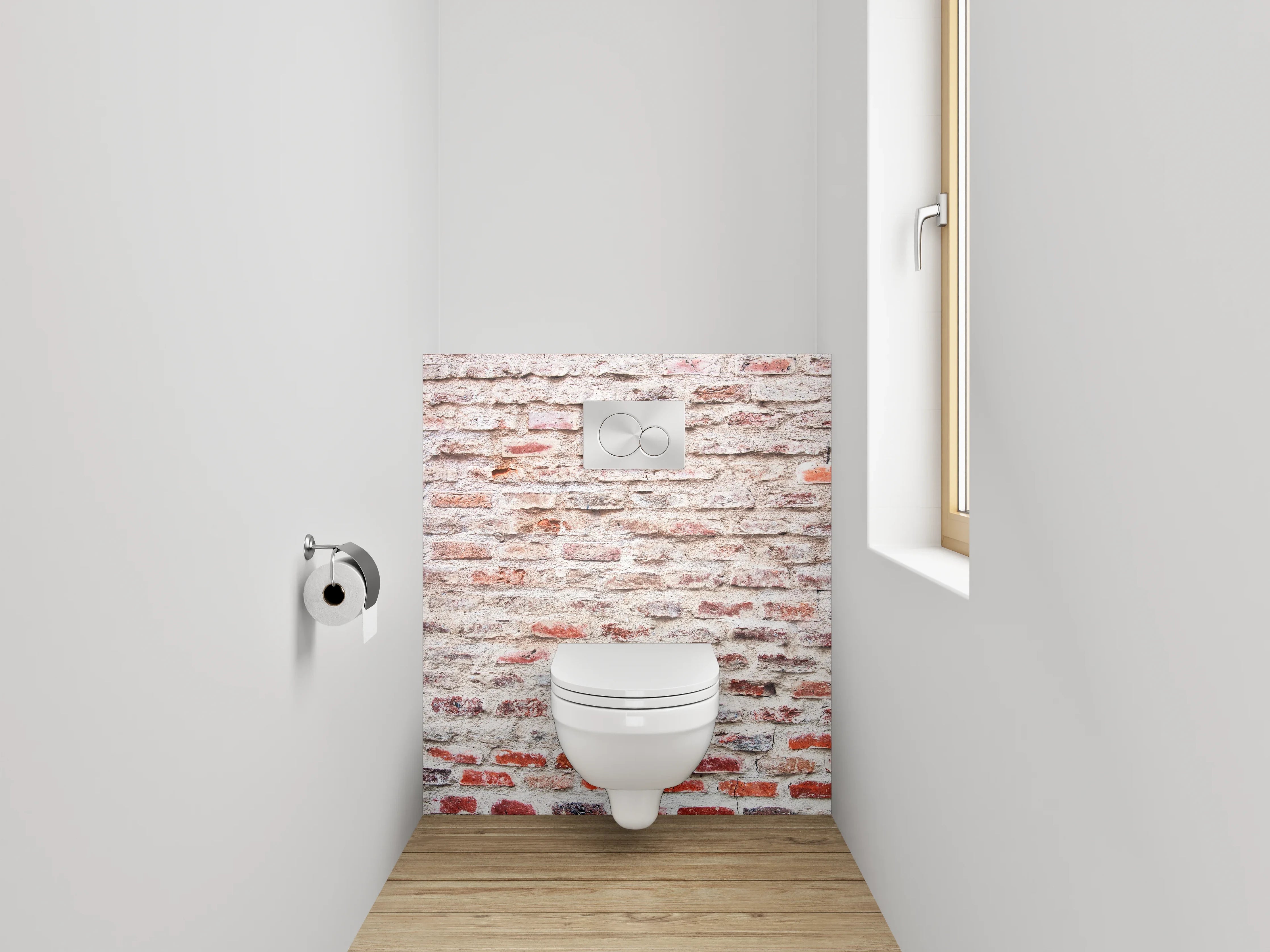 WC-Rückwand - Rustikale Backsteinwand Struktur