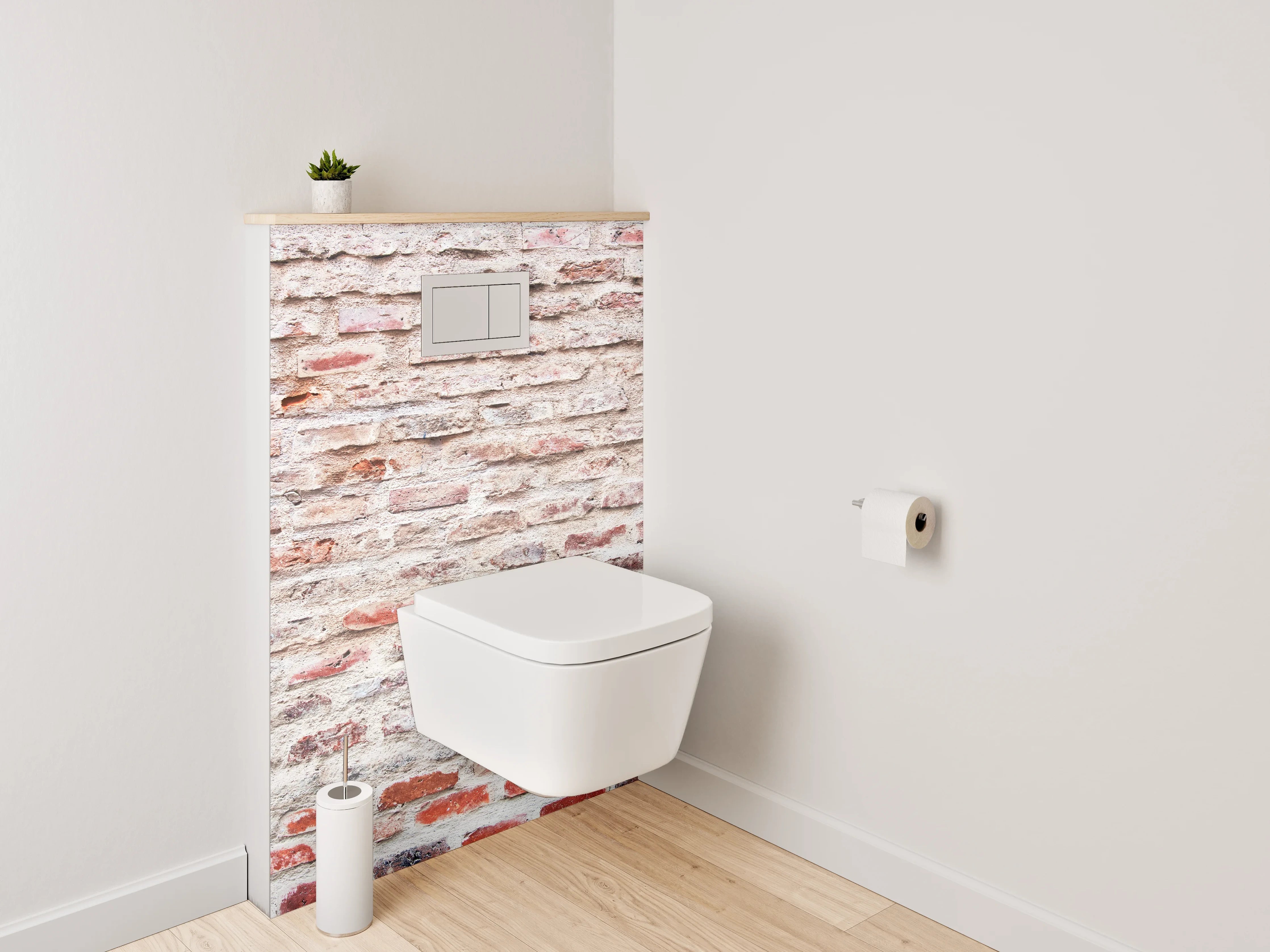 WC-Rückwand - Rustikale Backsteinwand Struktur