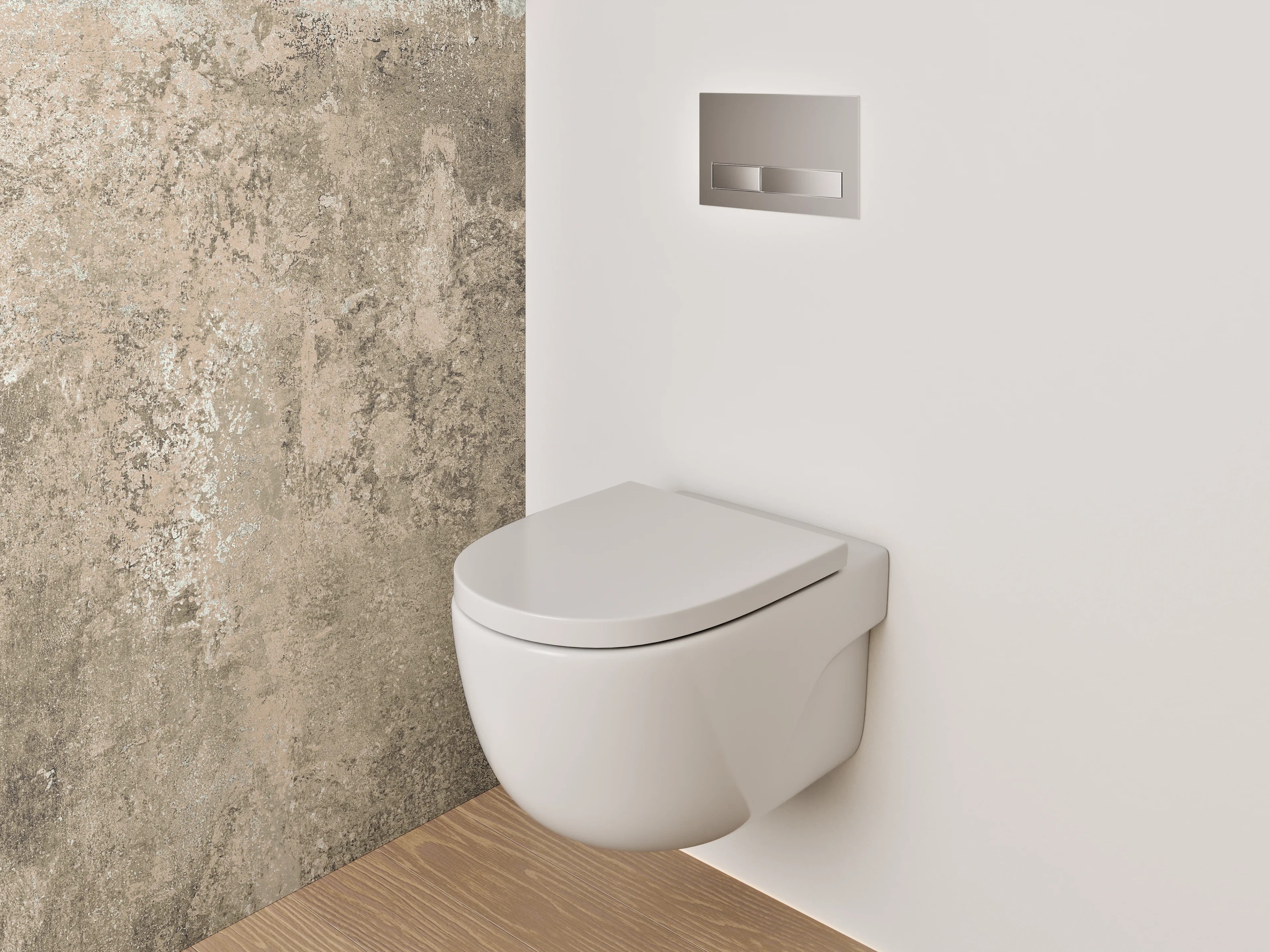 WC-Rückwand - Rustikale Betonwand mit Textur