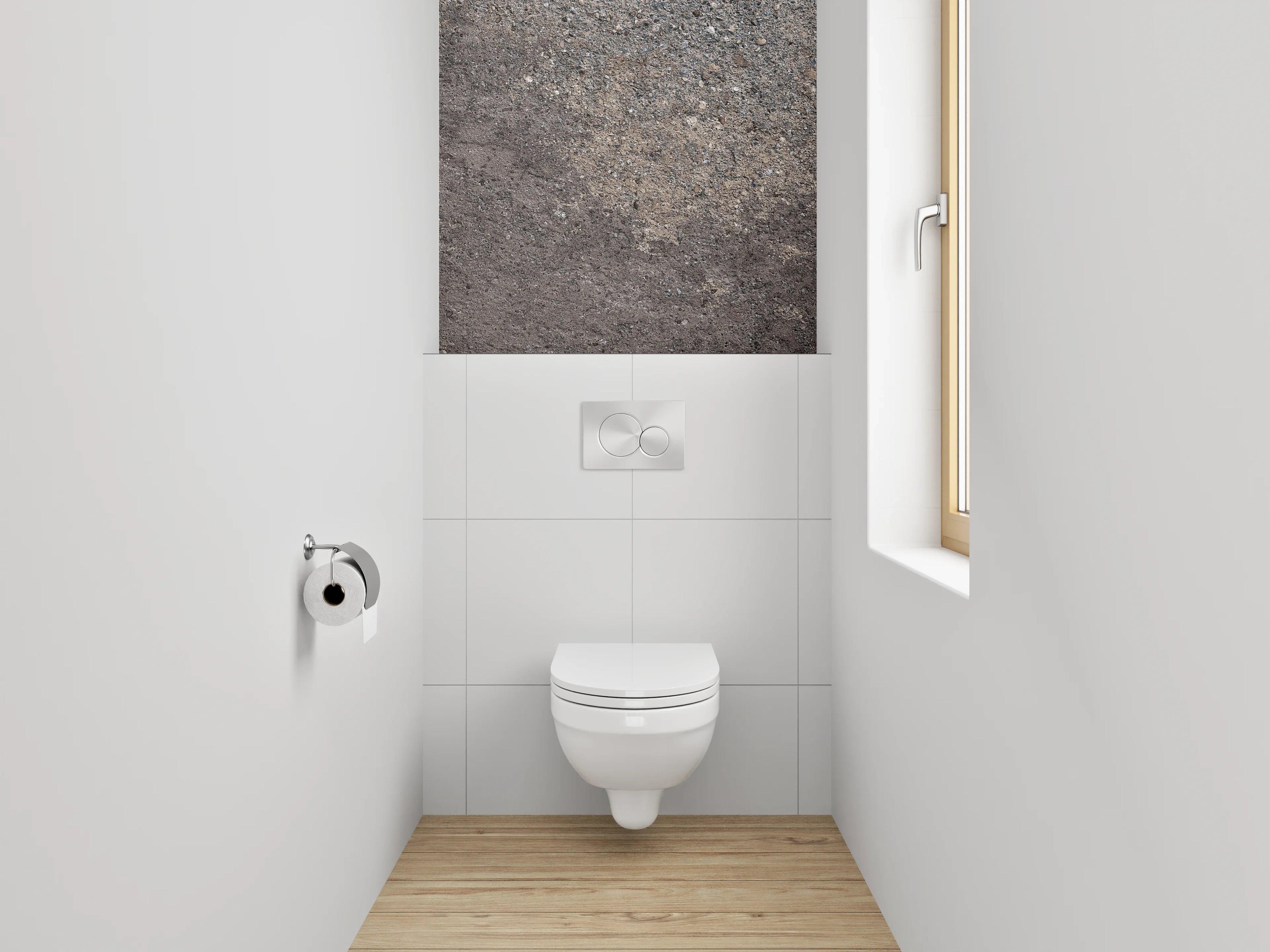 WC-Rückwand - Rustikale Bodentextur