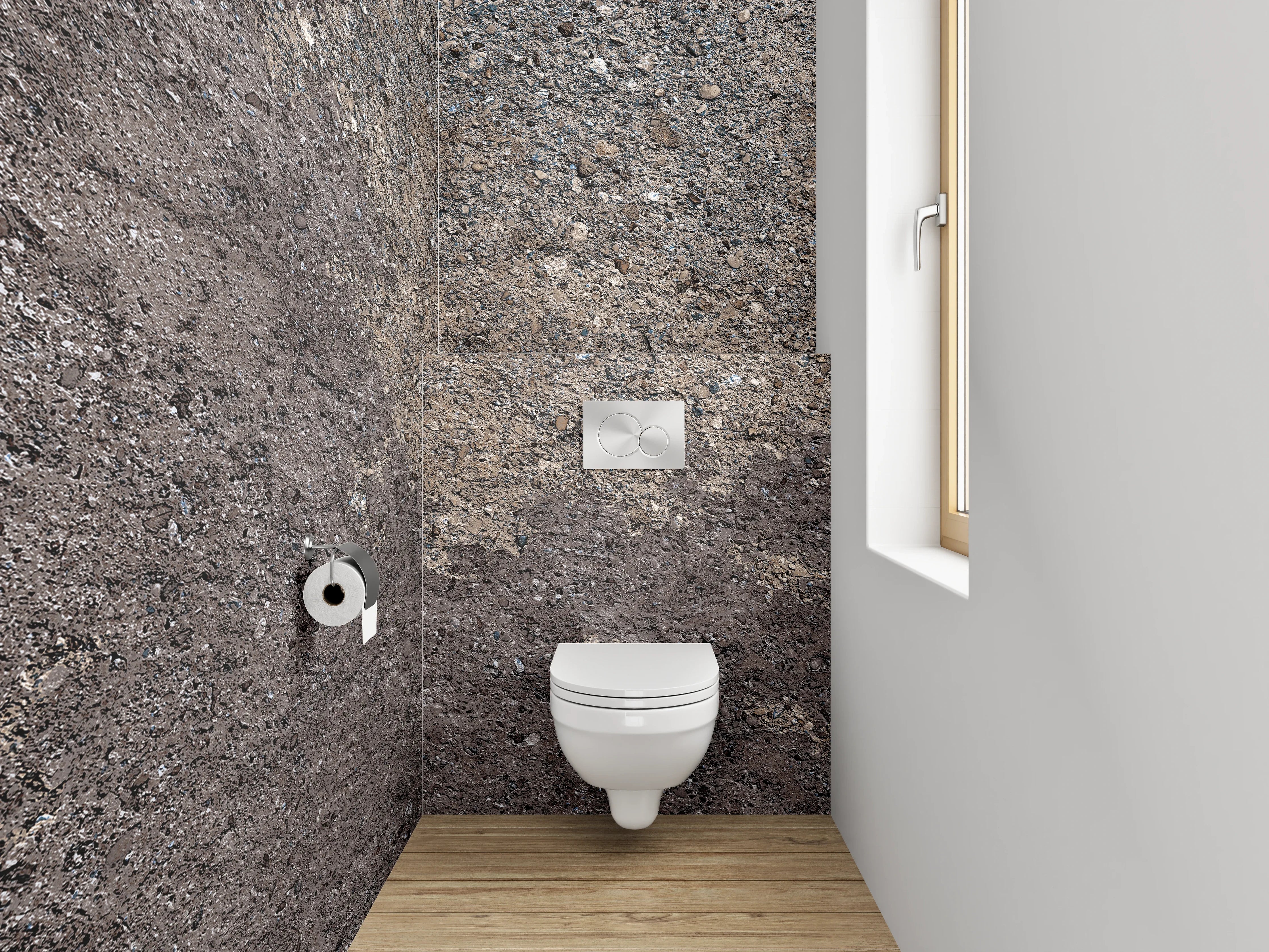 WC-Rückwand - Rustikale Bodentextur