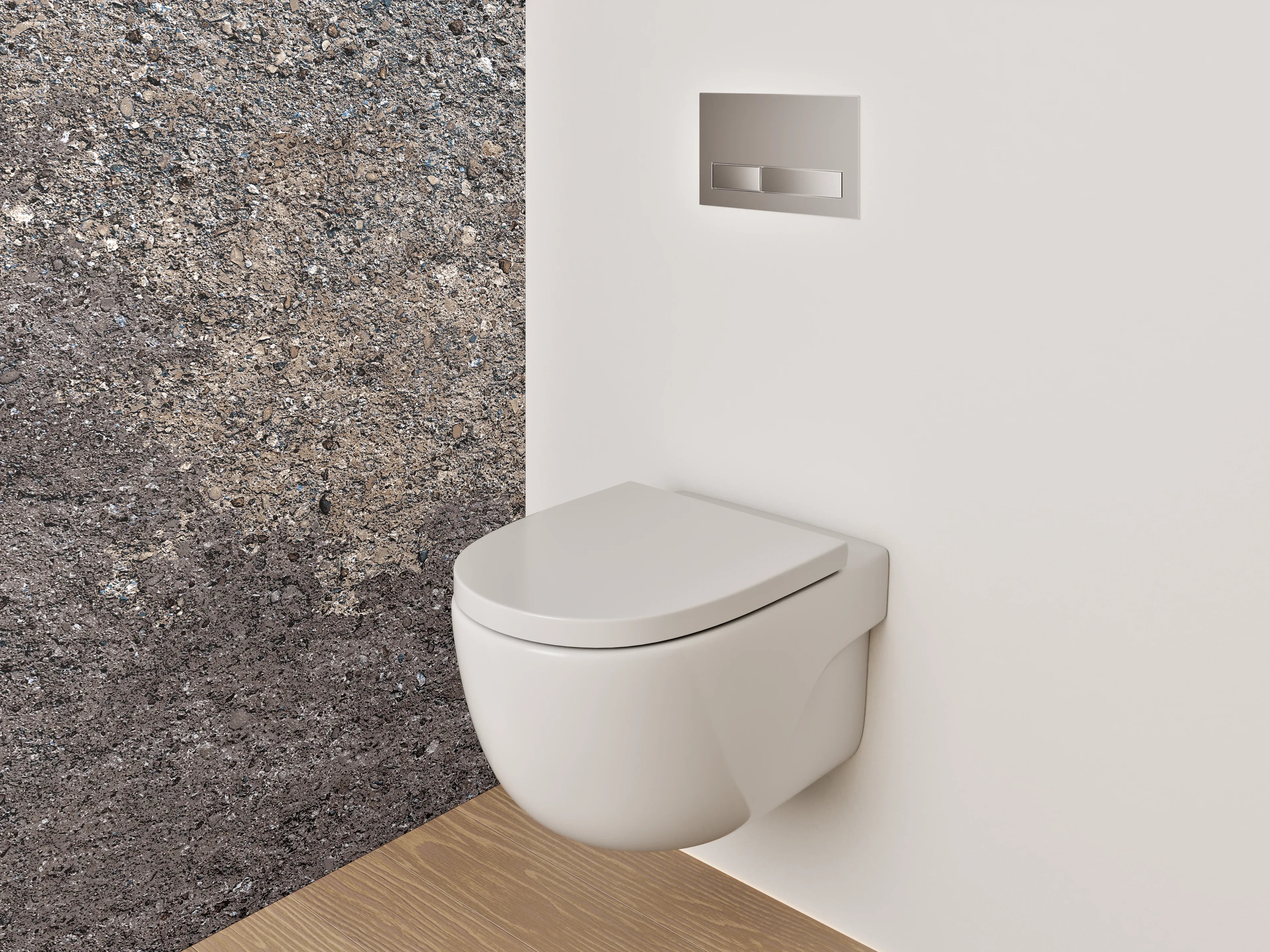 WC-Rückwand - Rustikale Bodentextur