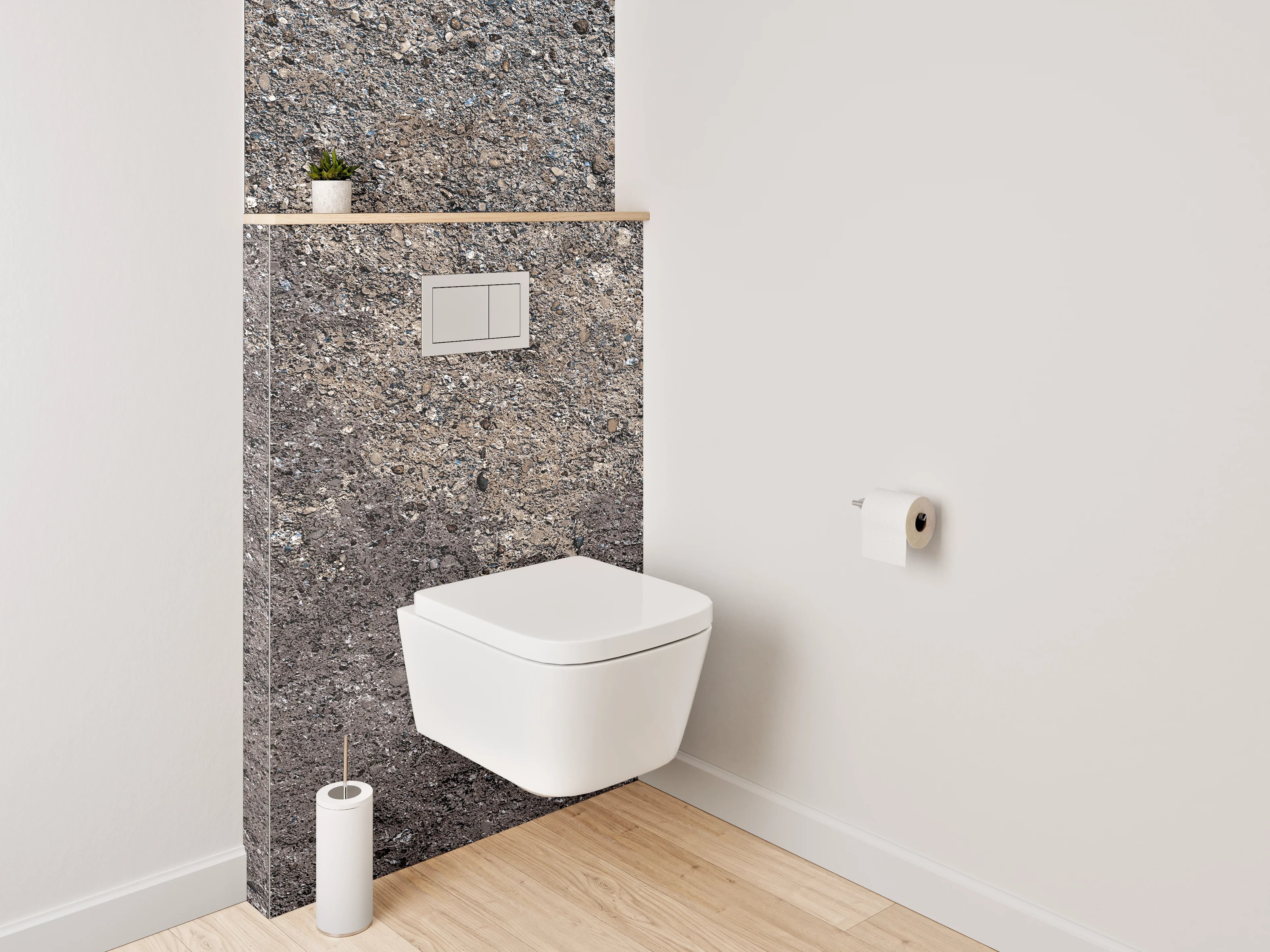 WC-Rückwand - Rustikale Bodentextur