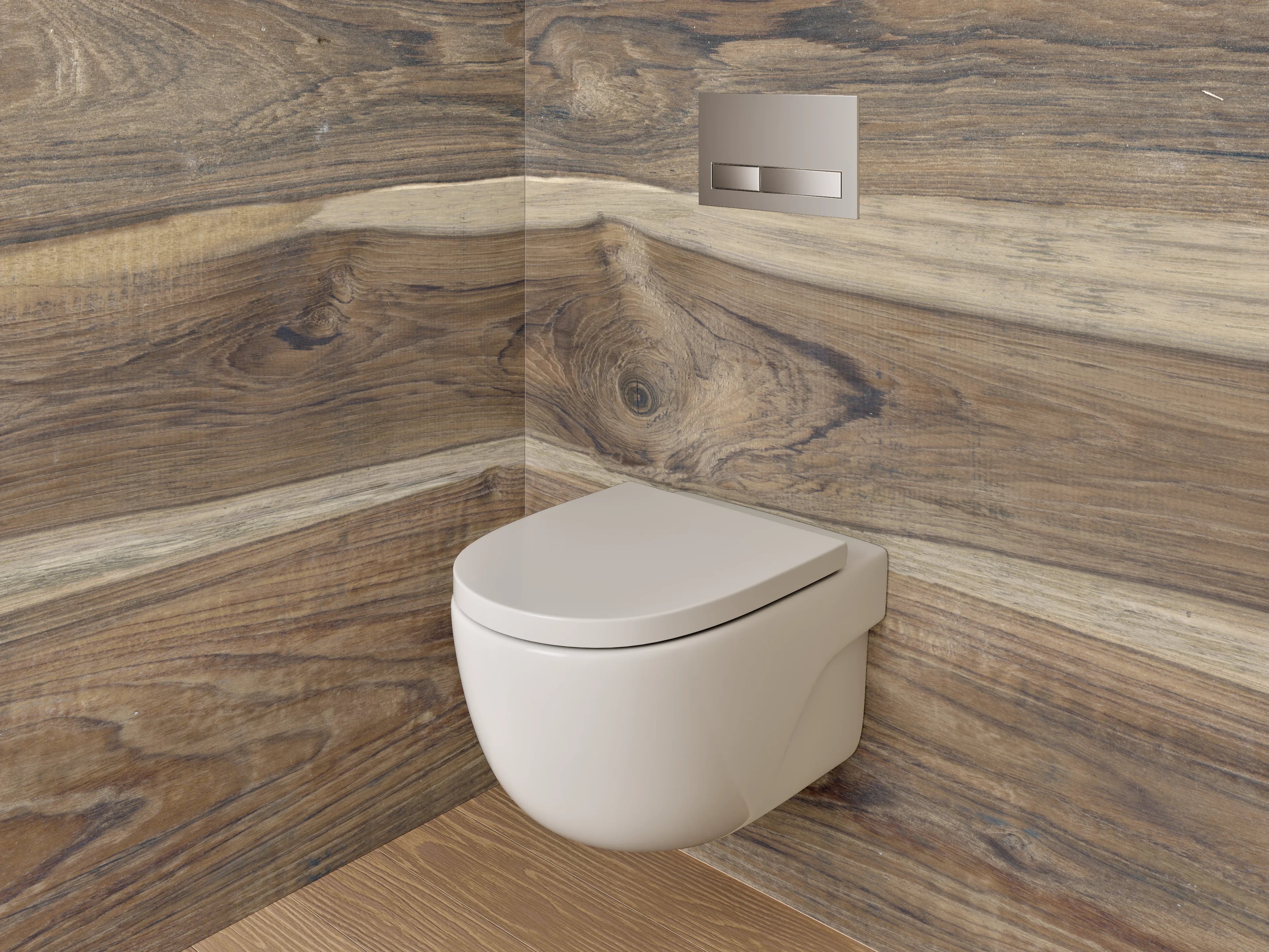 WC-Rückwand - Rustikale Holzdielen im Naturlook