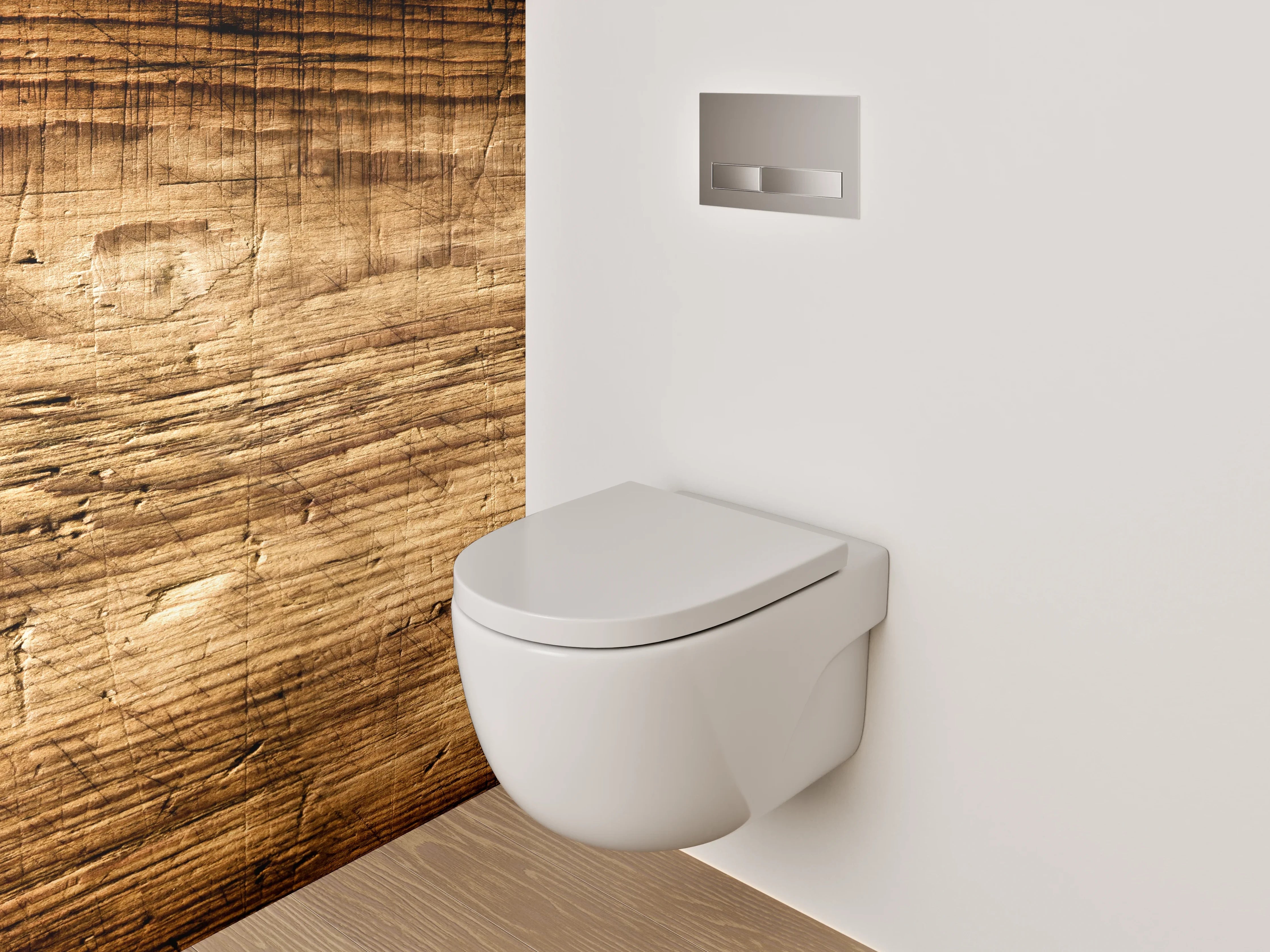 WC-Rückwand - Rustikale Holzmaserung Wanddekor