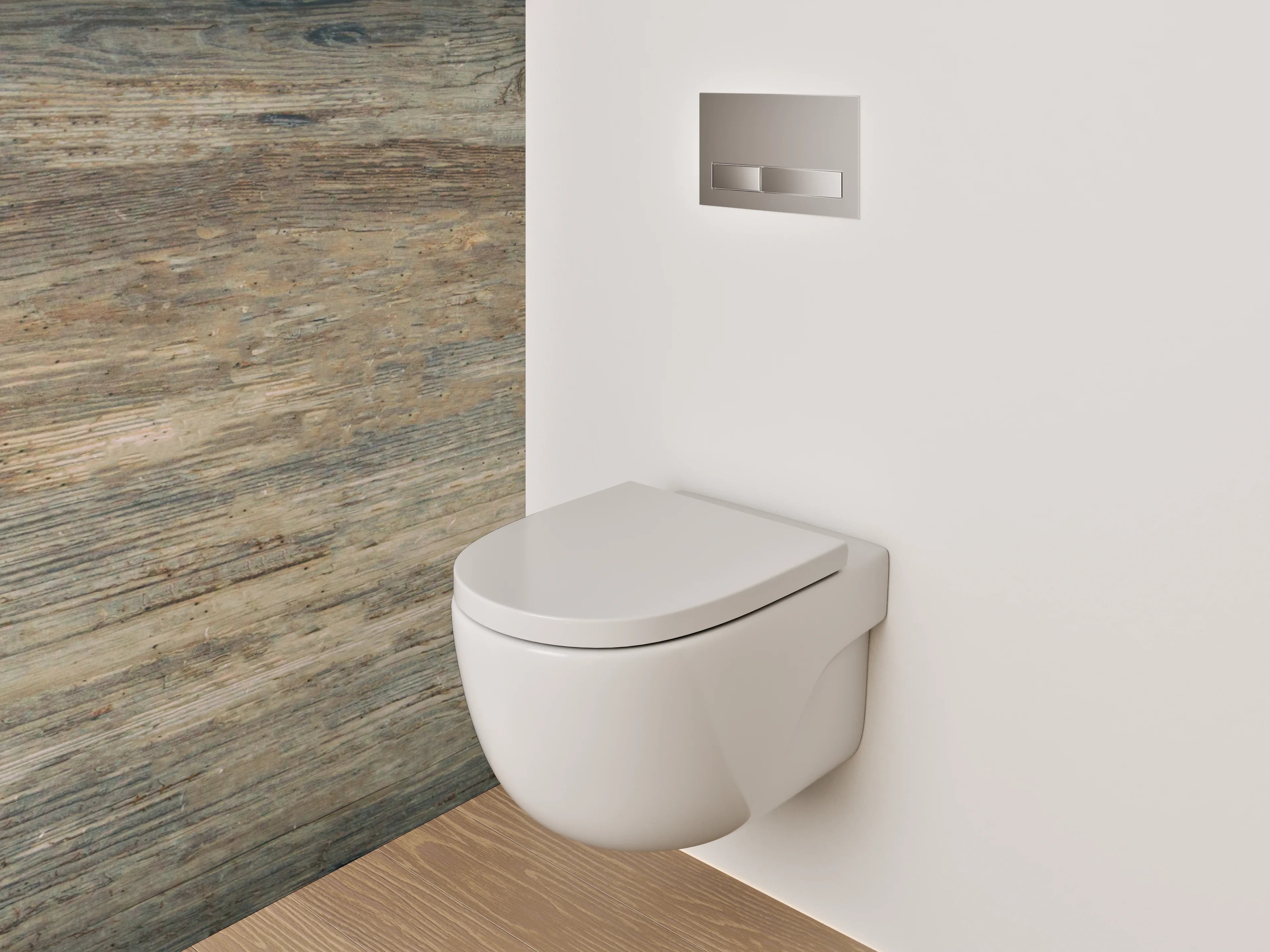 WC-Rückwand - Rustikale Holzoptik Vintagebraun